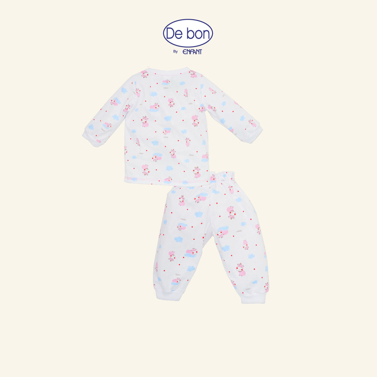 DE BON BY ENFANT ชุดนอนเด็กแขนยาวขายาว  (เสื้อสวม) ลายการ์ตูน EI1AY1
