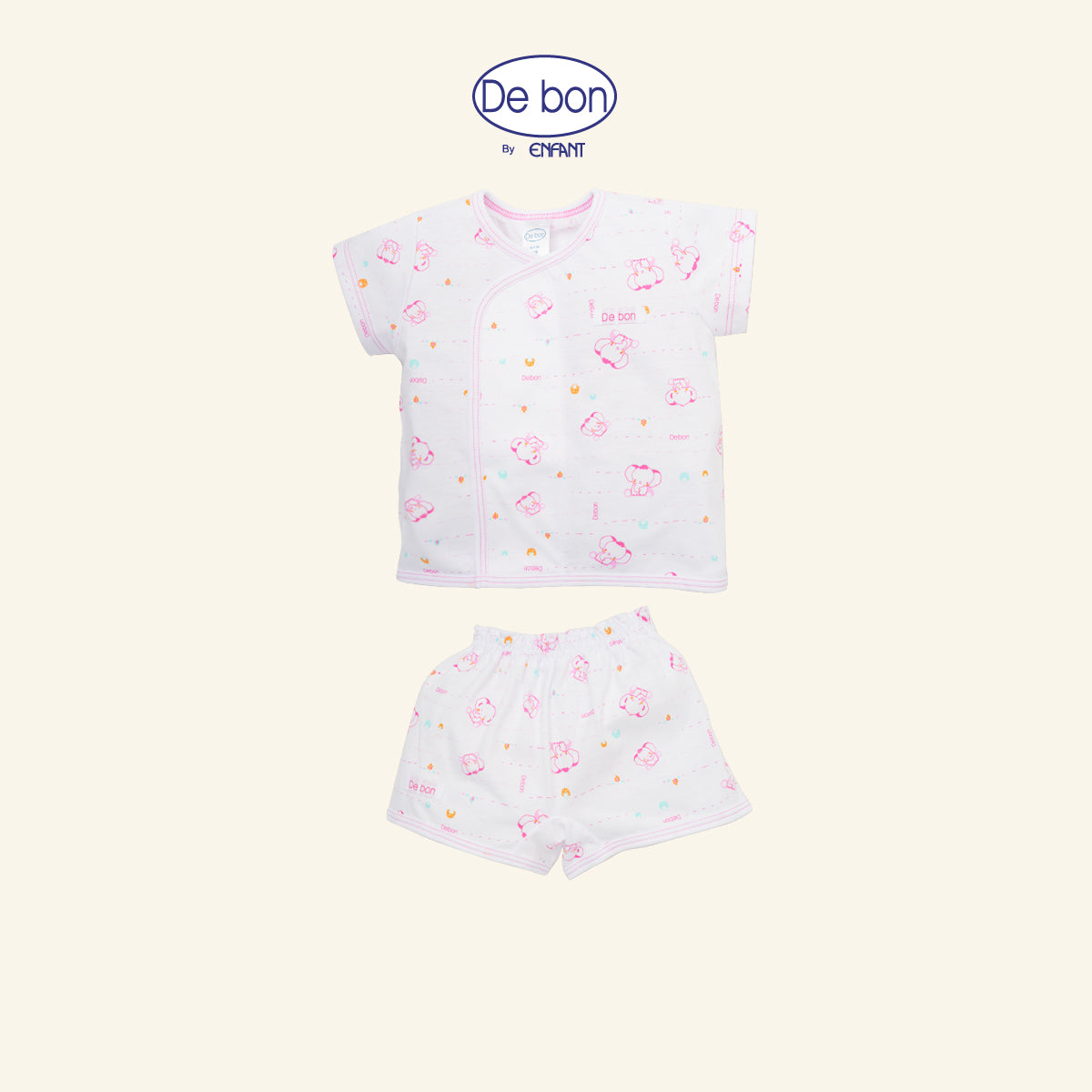DE BON  ชุดเวลเปอร์เทป+กางเกงสั้น  ช้างน้อย 2สี  EI1AZ5
