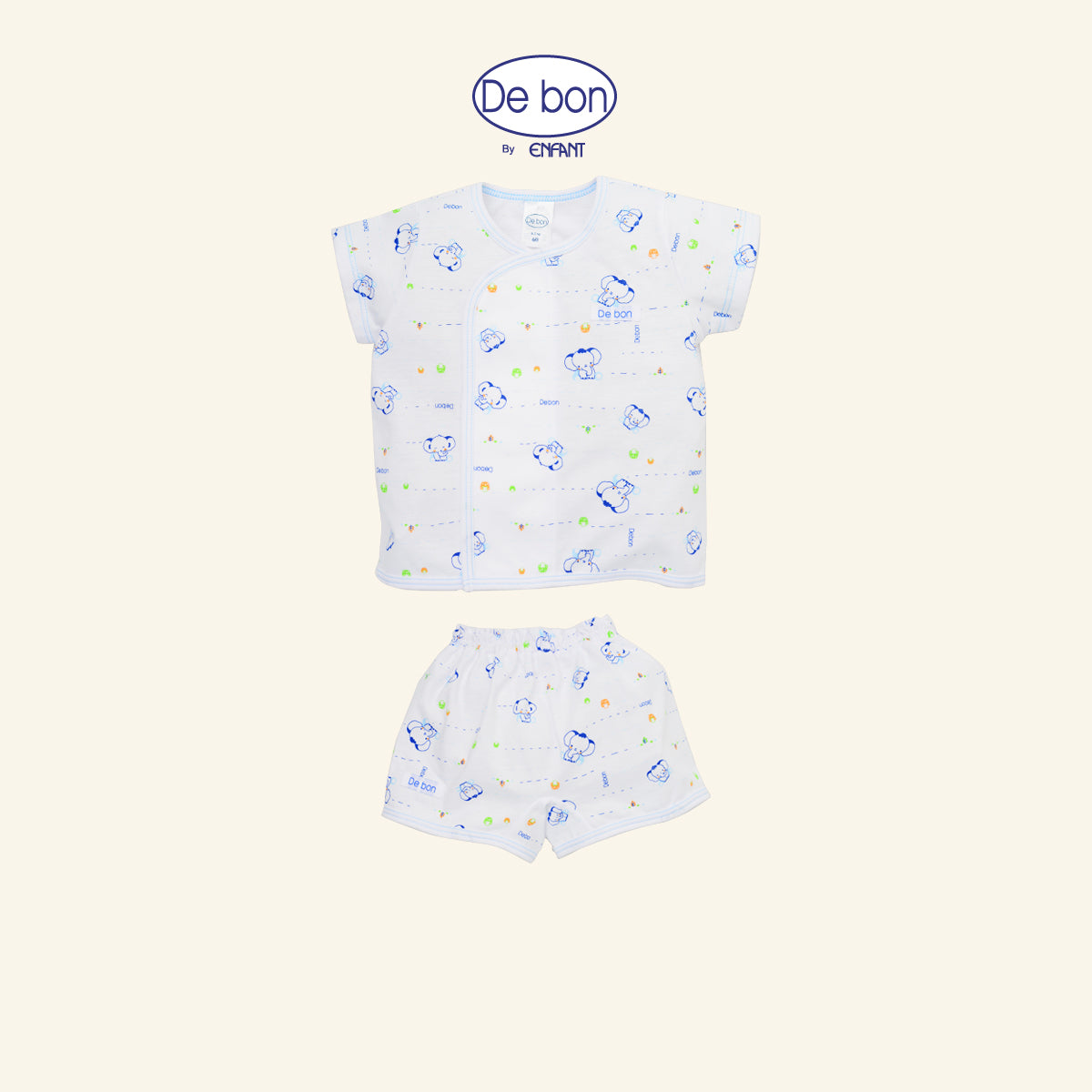 DE BON  ชุดเวลเปอร์เทป+กางเกงสั้น  ช้างน้อย 2สี  EI1AZ5