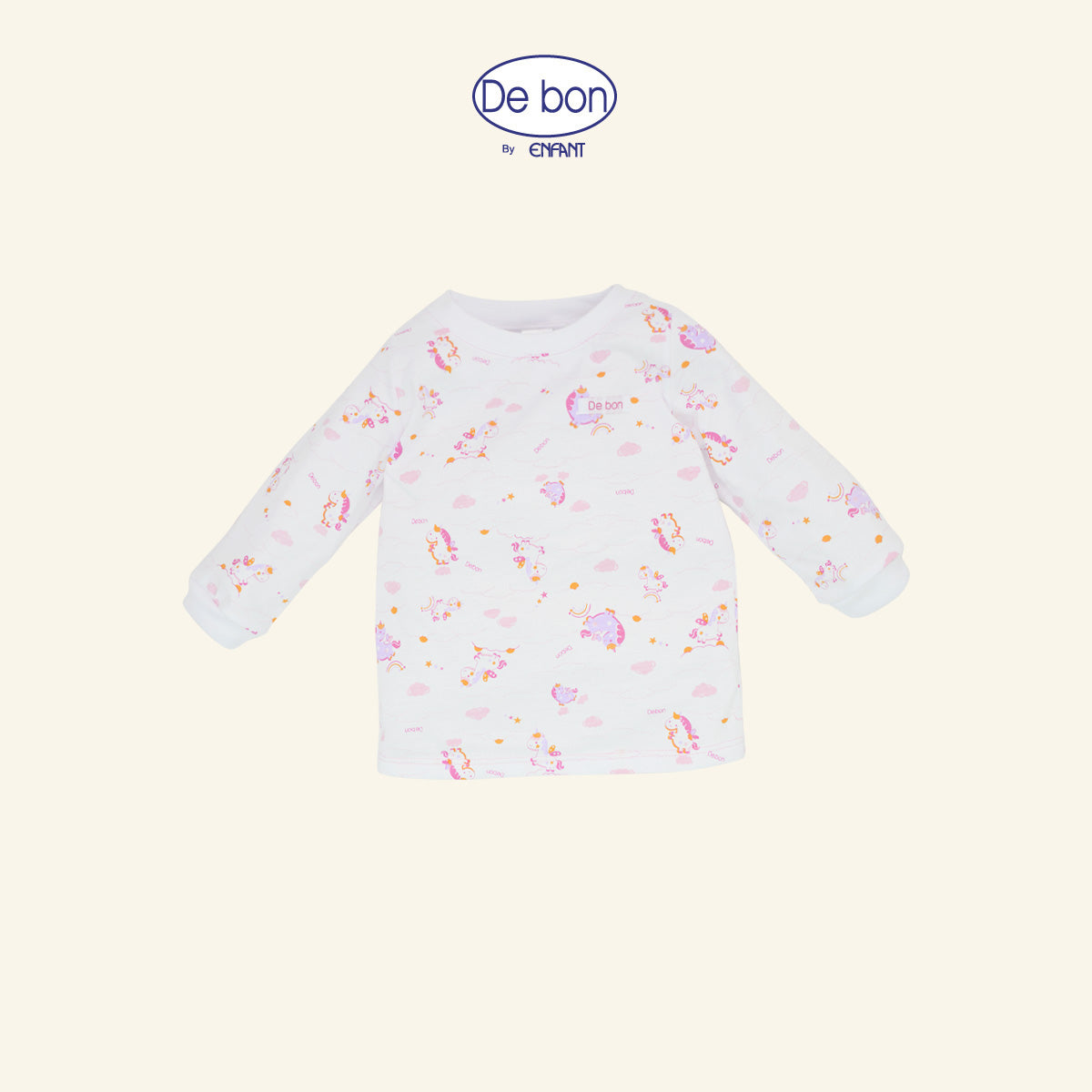 DE BON ชุดนอนเด็กแขนยาวขายาว  (เสื้อสวม) ยูนิคอร์น EI1BC1