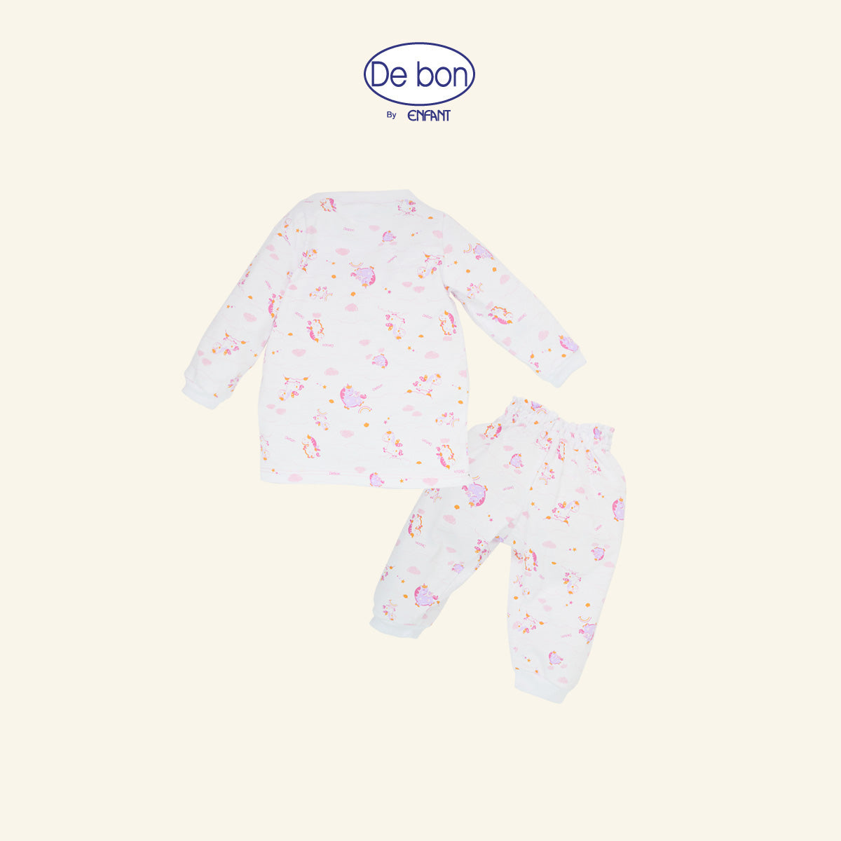 DE BON ชุดนอนเด็กแขนยาวขายาว  (เสื้อสวม) ยูนิคอร์น EI1BC1