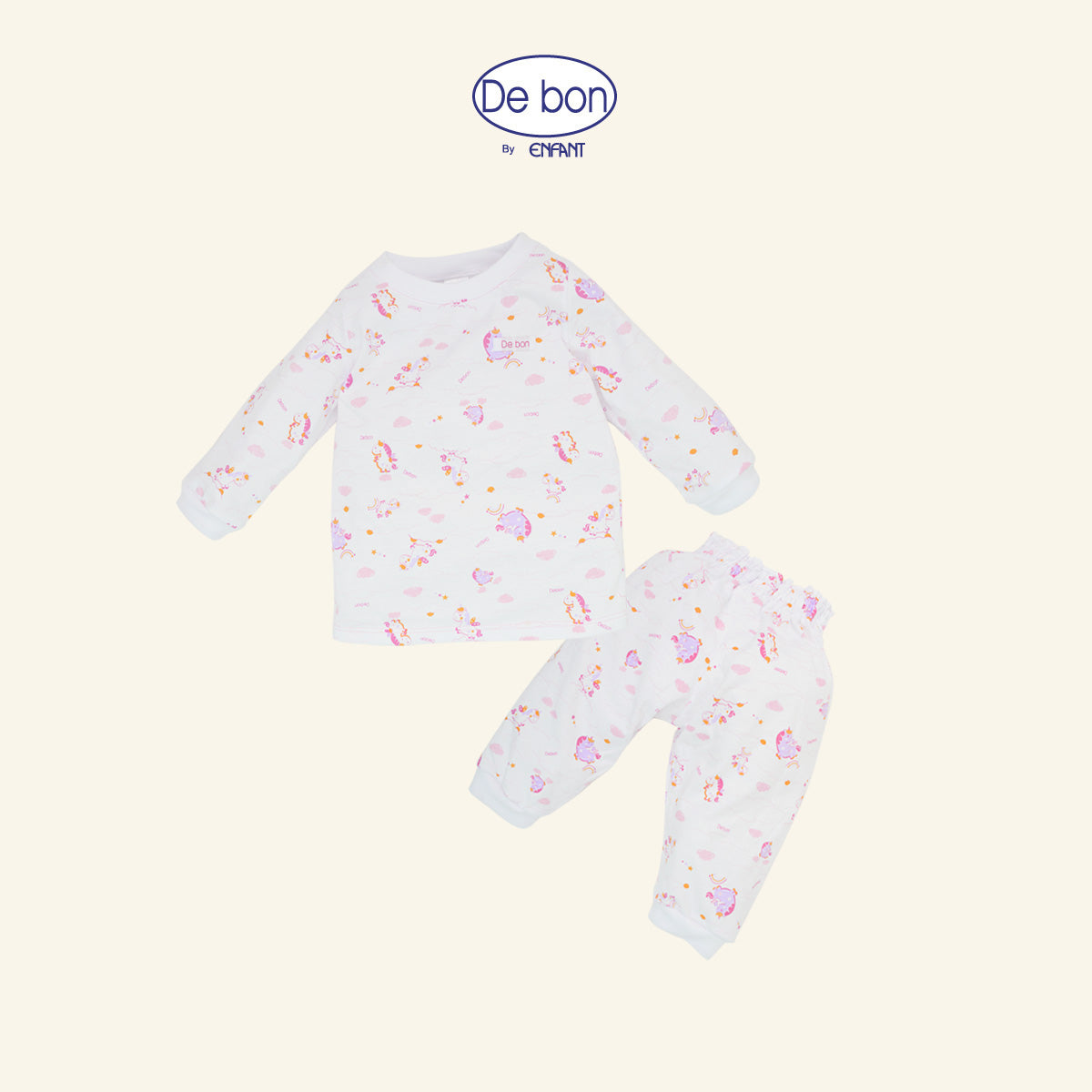 DE BON ชุดนอนเด็กแขนยาวขายาว  (เสื้อสวม) ยูนิคอร์น EI1BC1