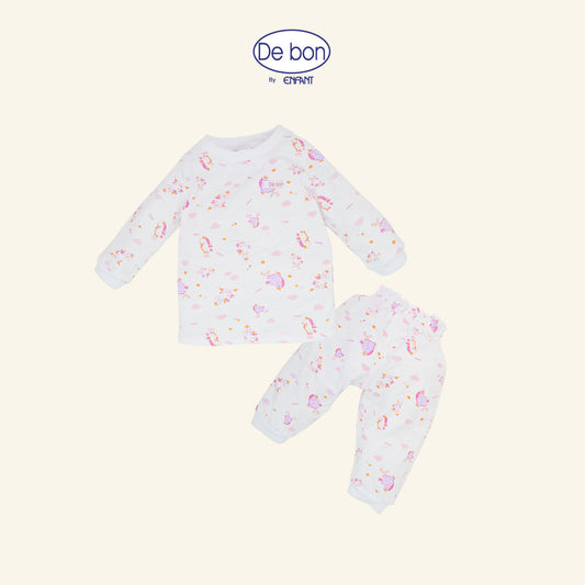 DE BON ชุดนอนเด็กแขนยาวขายาว  (เสื้อสวม) ยูนิคอร์น EI1BC1