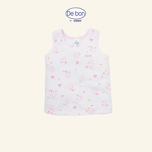 DE BON เสื้อกล้ามเด็กเล็ก 3เดือน-2ขวบ เป็ดน้อย ฟ้า-ชมพู รุ่นEI2AX2