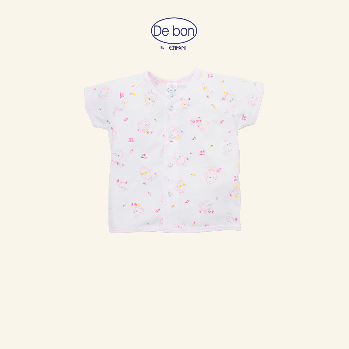 DE BON เสื้อผูกป้าย/กระดุม/กางเกง ขาสั้น แรกเกิด-2ขวบ เป็ดน้อย (ขายแยกชิ้น) ฟ้า-ชมพู EI2AX5