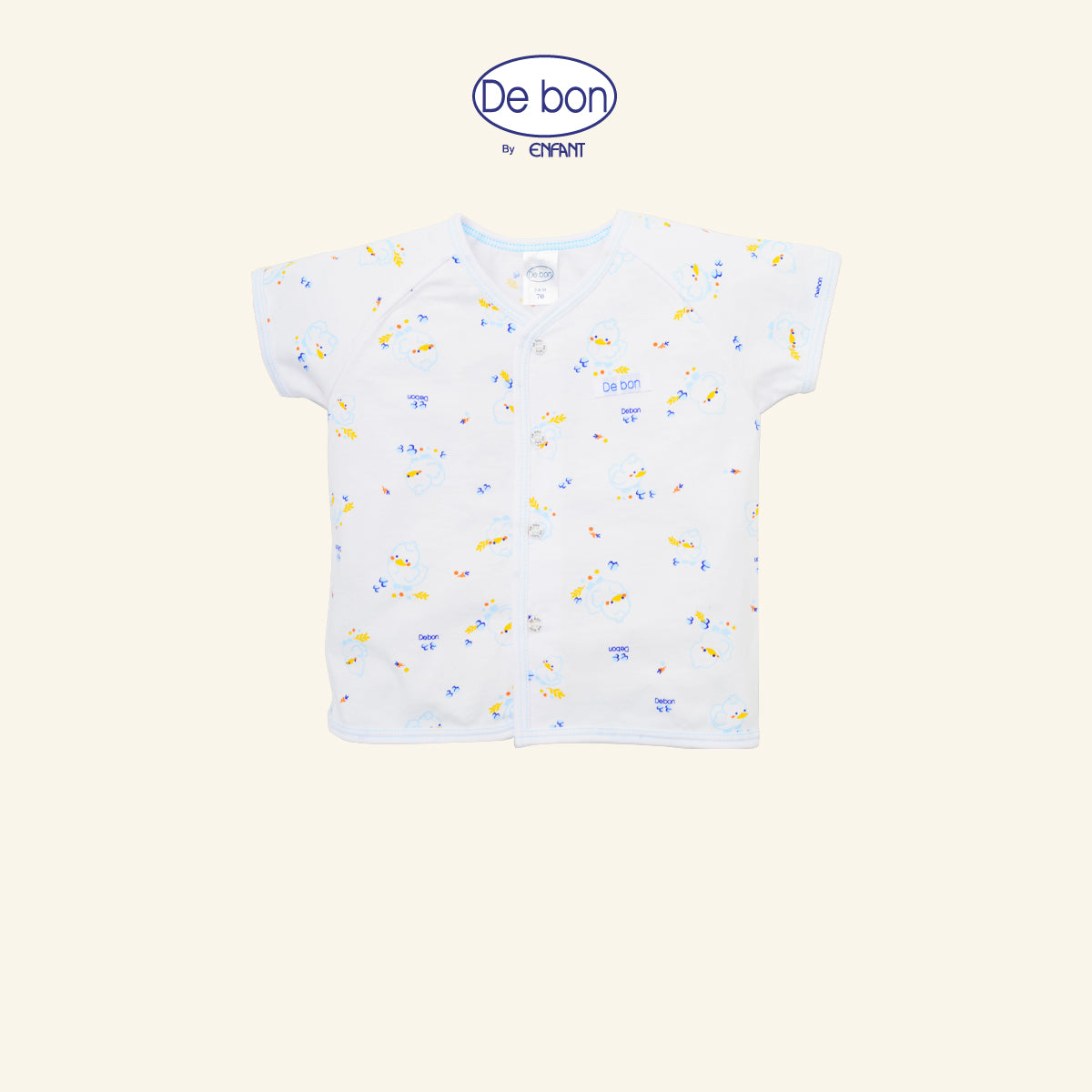 DE BON เสื้อผูกป้าย/กระดุม/กางเกง ขาสั้น แรกเกิด-2ขวบ เป็ดน้อย (ขายแยกชิ้น) ฟ้า-ชมพู EI2AX5