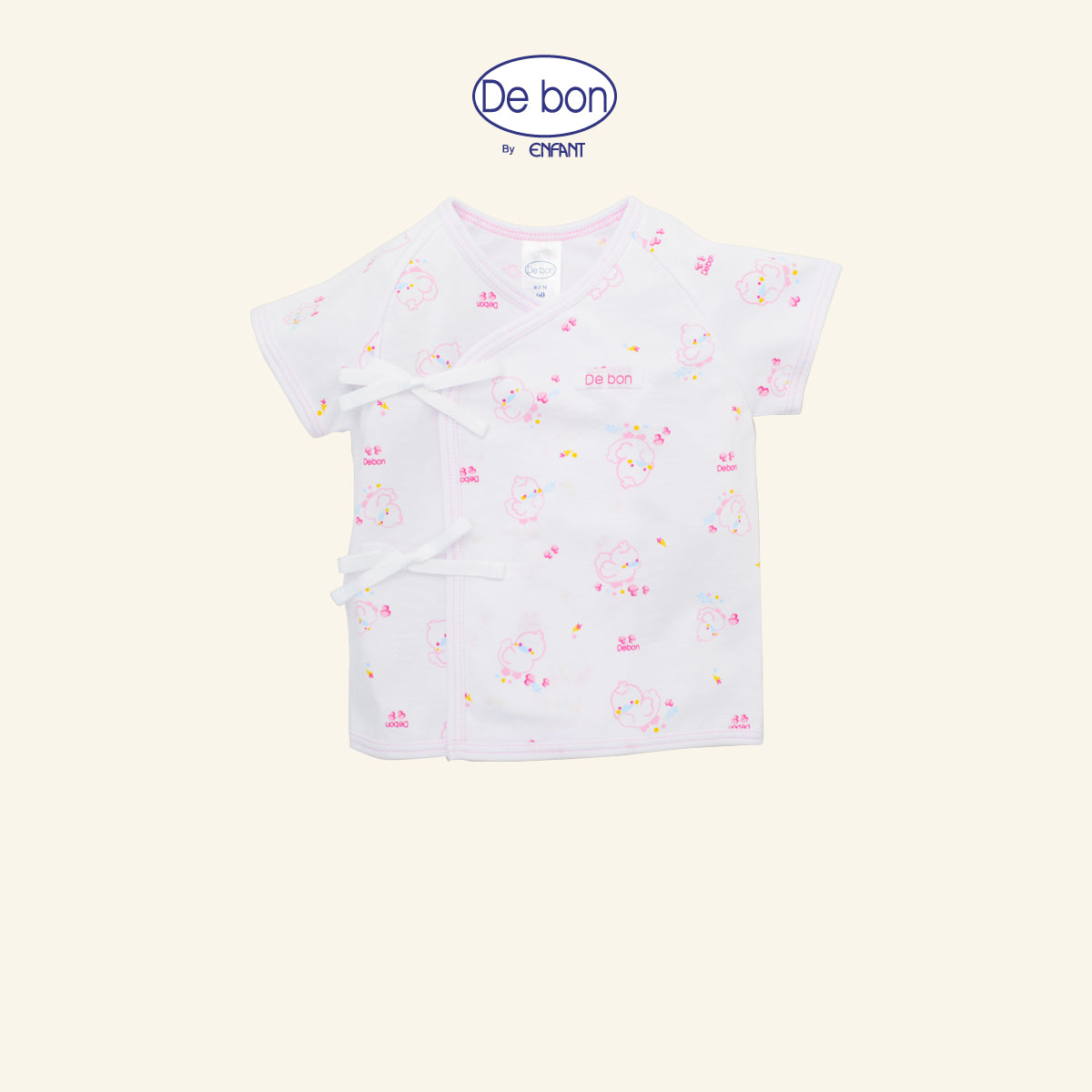 DE BON เสื้อผูกป้าย/กระดุม/กางเกง ขาสั้น แรกเกิด-2ขวบ เป็ดน้อย (ขายแยกชิ้น) ฟ้า-ชมพู EI2AX5