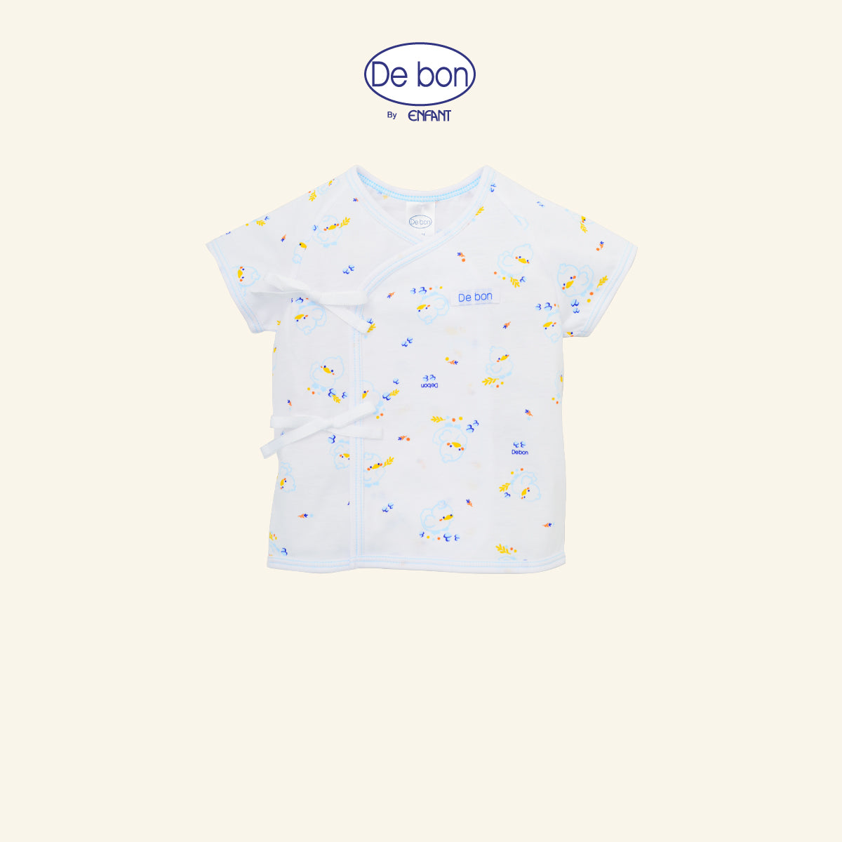 DE BON เสื้อผูกป้าย/กระดุม/กางเกง ขาสั้น แรกเกิด-2ขวบ เป็ดน้อย (ขายแยกชิ้น) ฟ้า-ชมพู EI2AX5