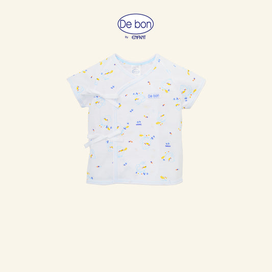 DE BON เสื้อผูกป้าย/กระดุม/กางเกง ขาสั้น แรกเกิด-2ขวบ เป็ดน้อย (ขายแยกชิ้น) ฟ้า-ชมพู