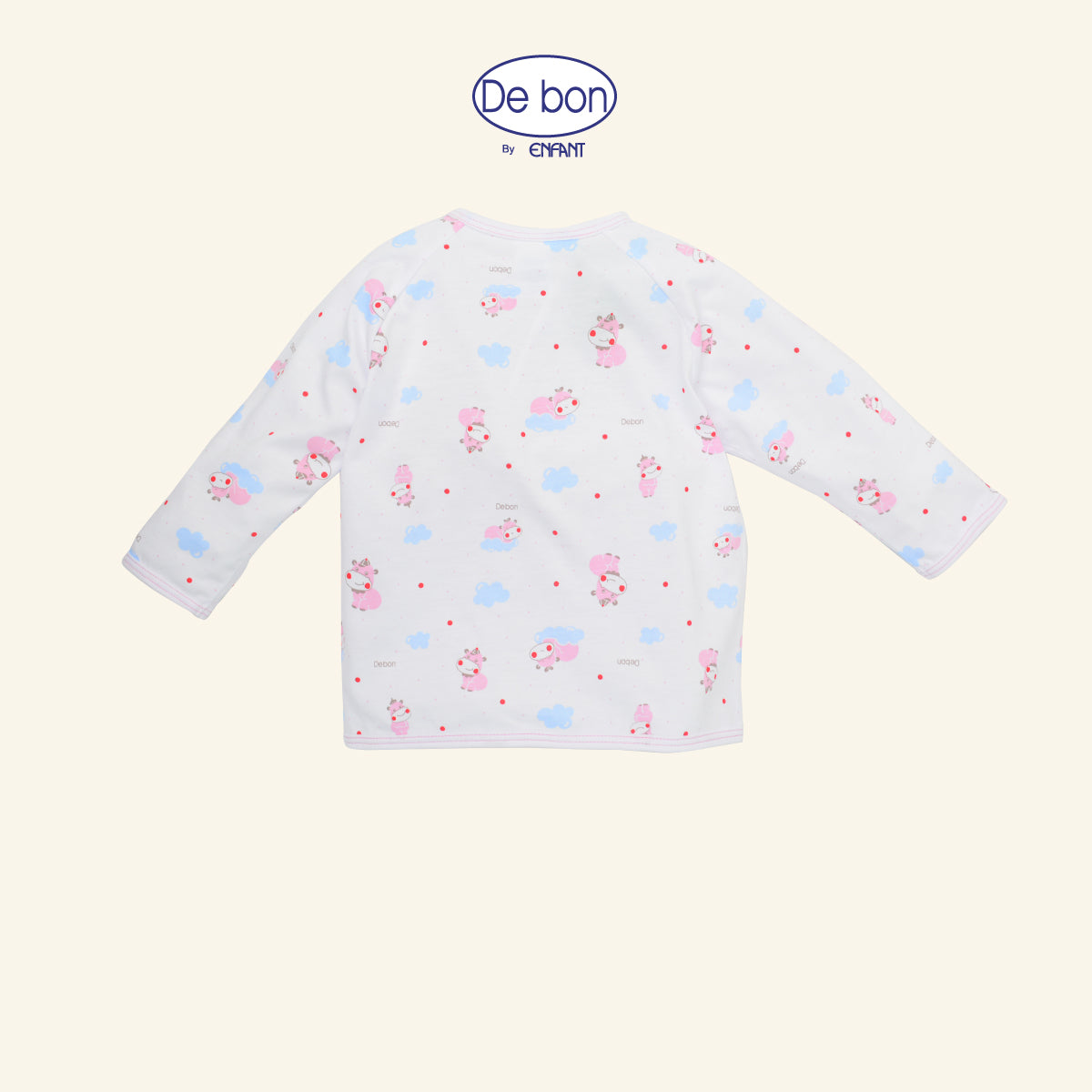 DE BON BY ENFANT เสื้อเด็กอ่อนแขนยาวแบบผ่าหน้า (ติดกระดุม) EI2AY6