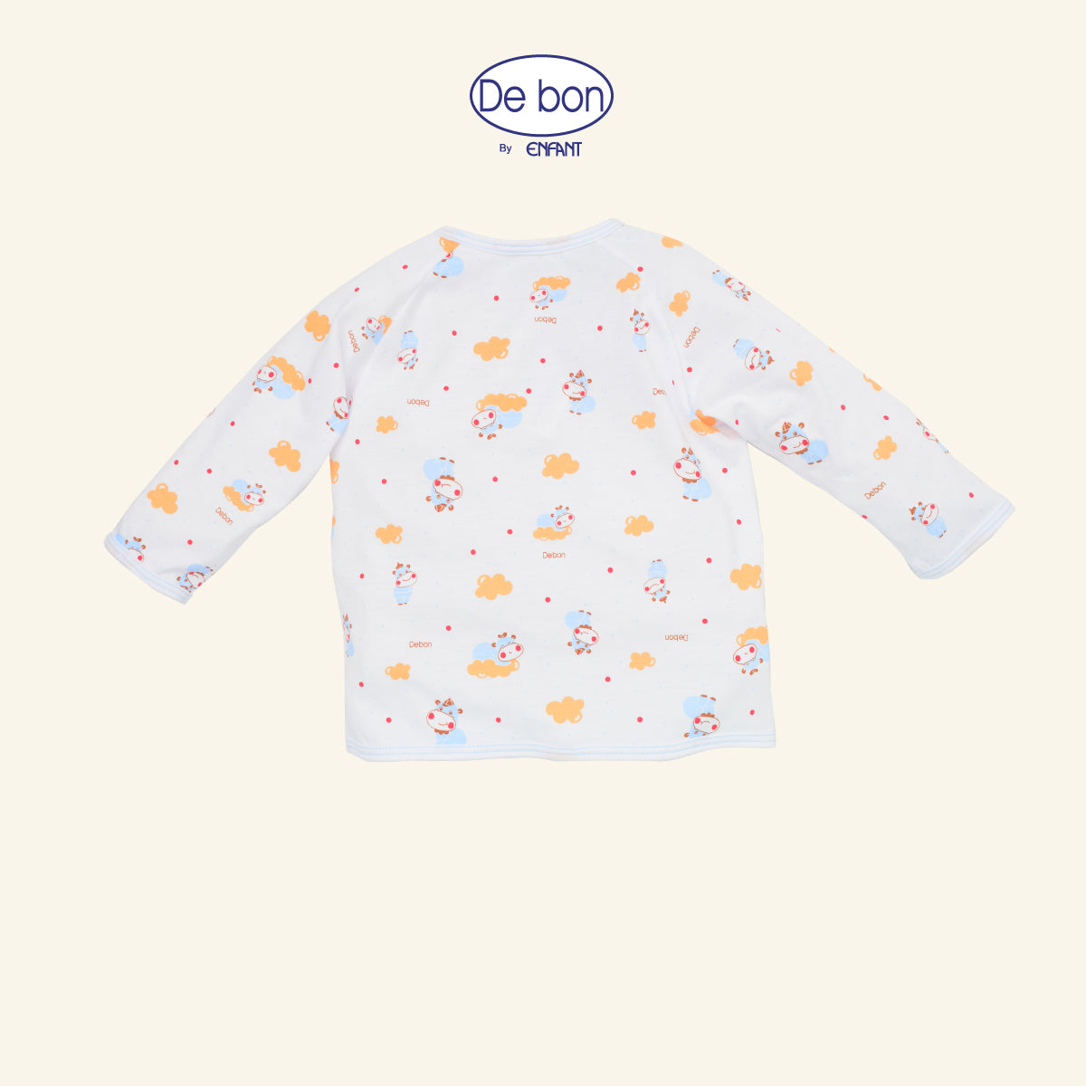 DE BON BY ENFANT เสื้อเด็กอ่อนแขนยาวแบบผ่าหน้า (ติดกระดุม) EI2AY6