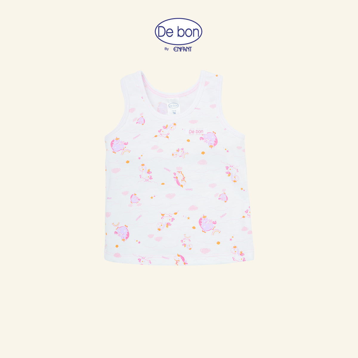 DE BON  เสื้อแขนสั้นกางเกงขาสั้น 1-24เดือน ยูนิคอร์น (ขายแยกชิ้น) EI2BC2+EI2BC4+EI2BC5+EI3BC6