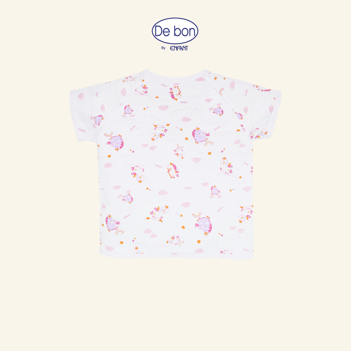 DE BON  เสื้อแขนสั้นกางเกงขาสั้น 1-24เดือน ยูนิคอร์น (ขายแยกชิ้น) EI2BC2+EI2BC4+EI2BC5+EI3BC6