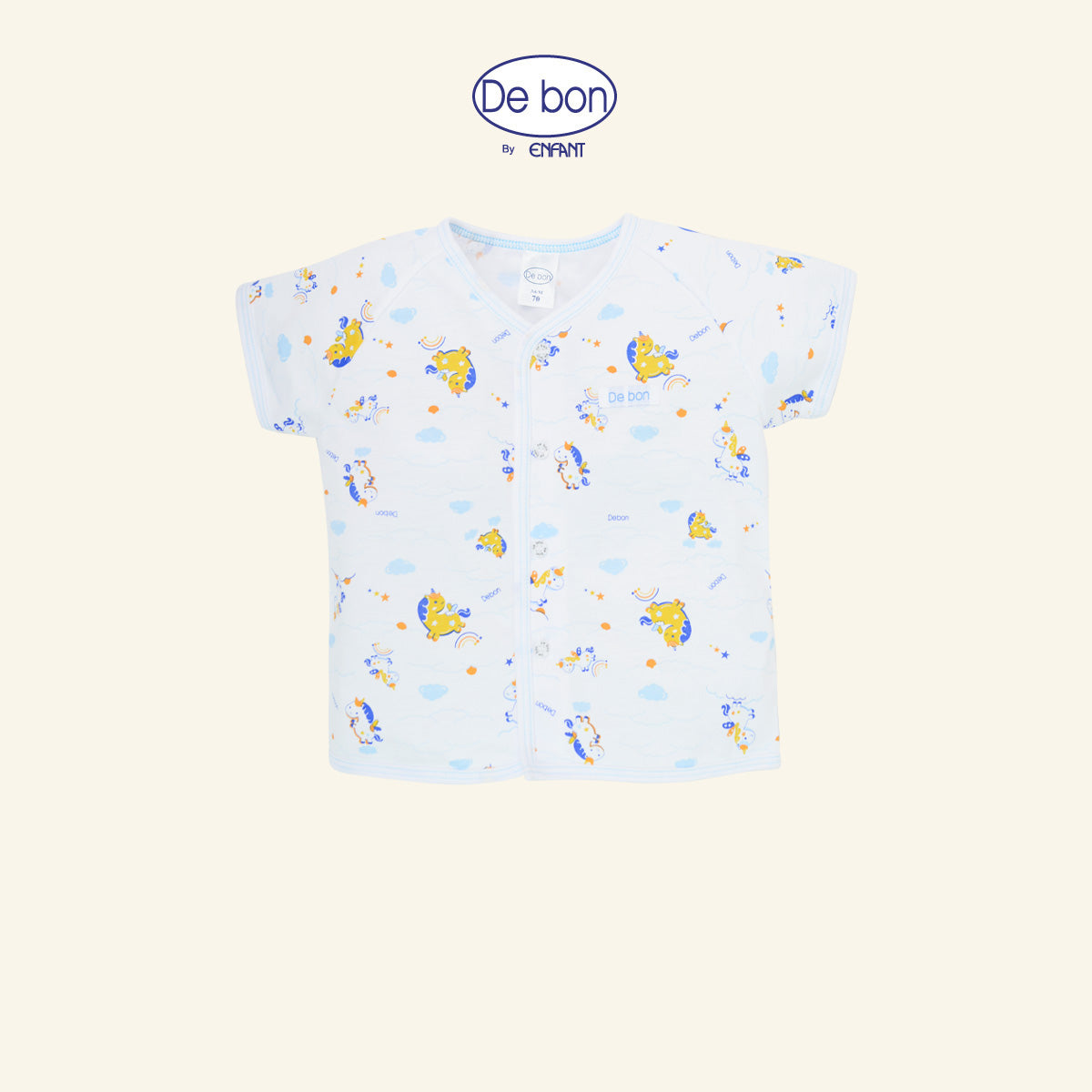 DE BON  เสื้อแขนสั้นกางเกงขาสั้น 1-24เดือน ยูนิคอร์น (ขายแยกชิ้น) EI2BC2+EI2BC4+EI2BC5+EI3BC6