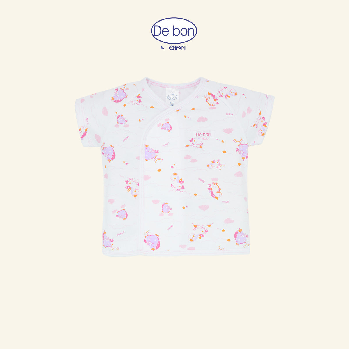 DE BON  เสื้อแขนสั้นกางเกงขาสั้น 1-24เดือน ยูนิคอร์น (ขายแยกชิ้น) EI2BC2+EI2BC4+EI2BC5+EI3BC6