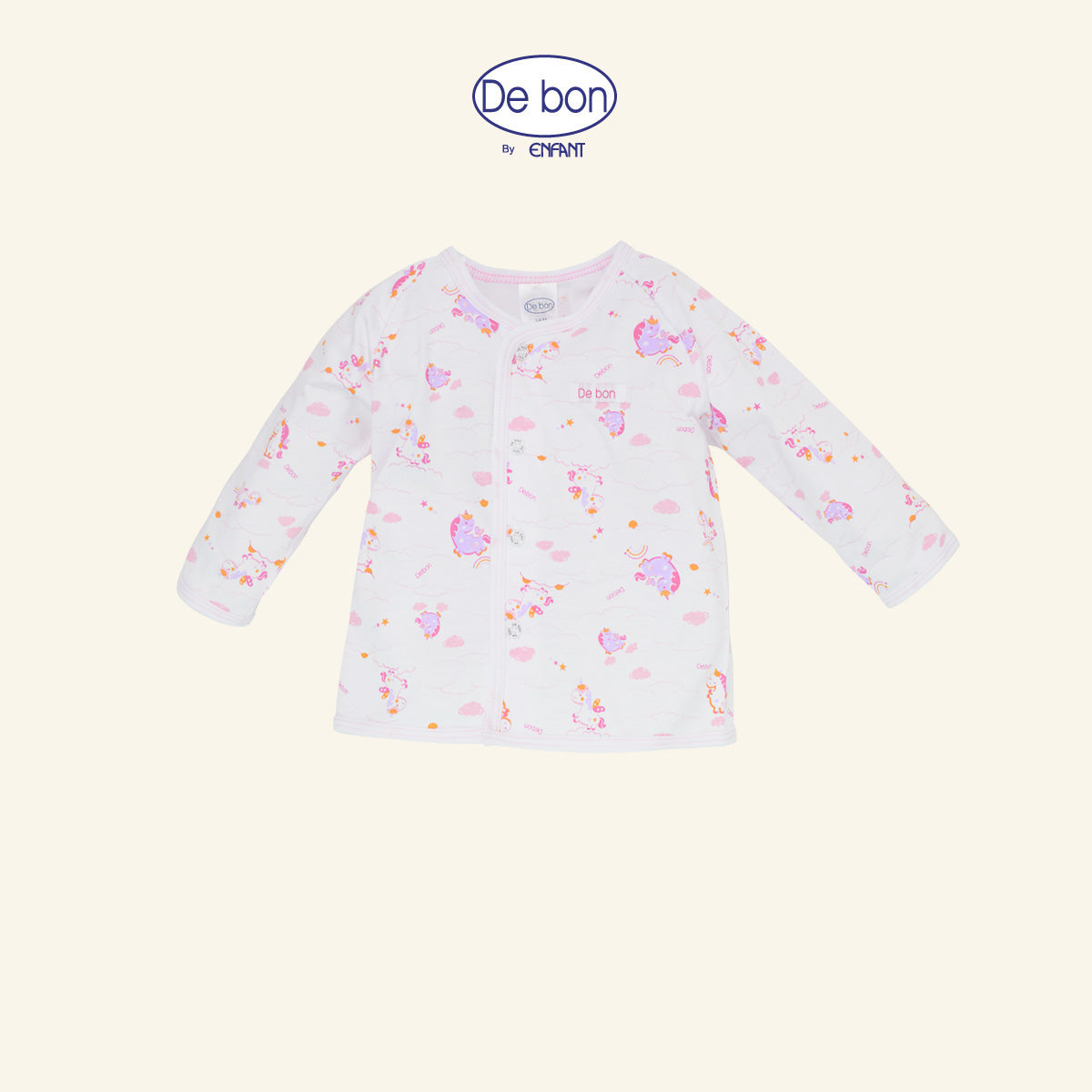 DE BON  ชุดเสื้อแขนยาว กางเกงขายาว(ขายแยกชิ้น) 1-24เดือน ยูนิคอร์น EI2BC6+EI2BC7+EI4BC5
