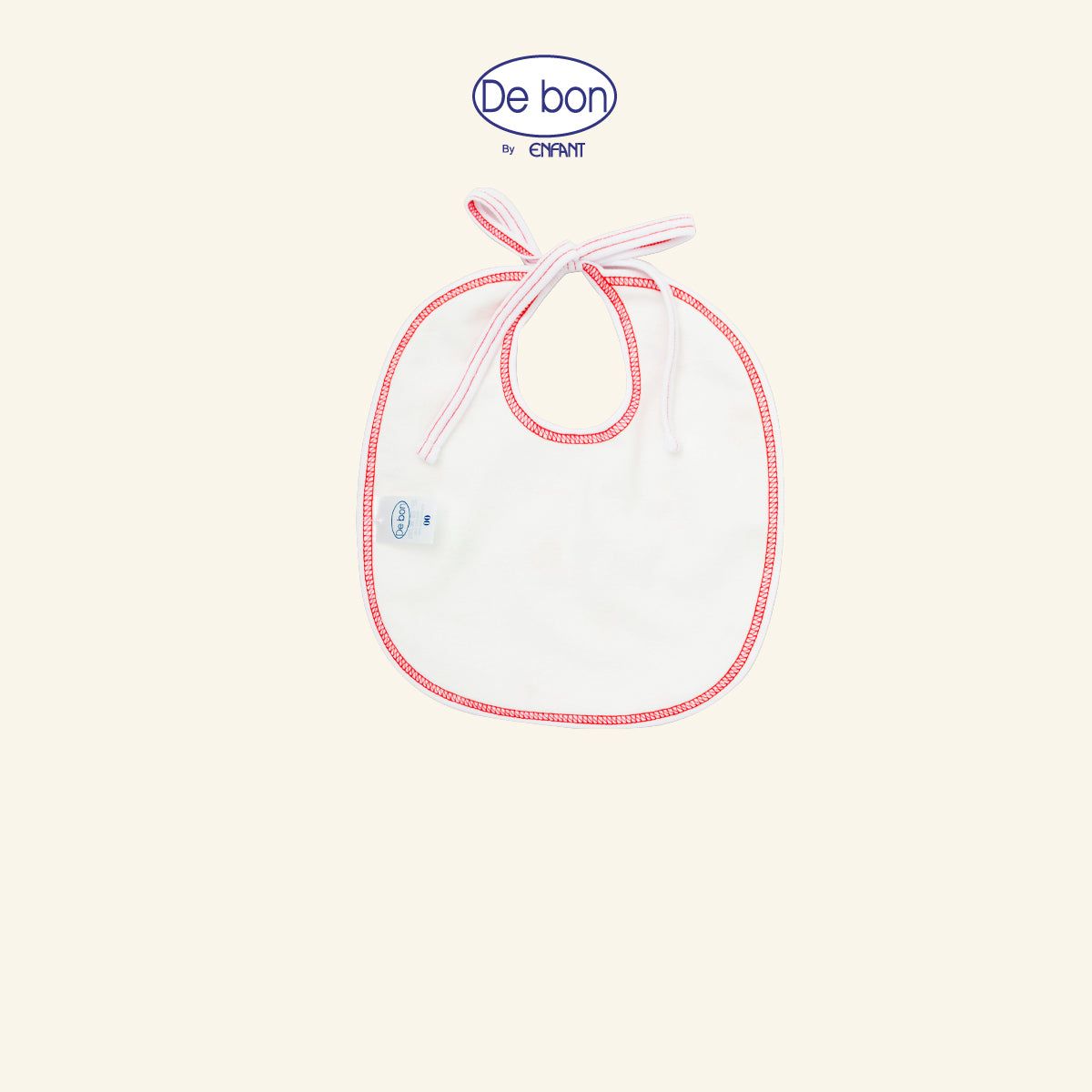DE BON  ผ้ากันเปื้อนเด็กเล็ก 2สี หมีขาว ฟรีไซซ์ รุ่นEI5AW0