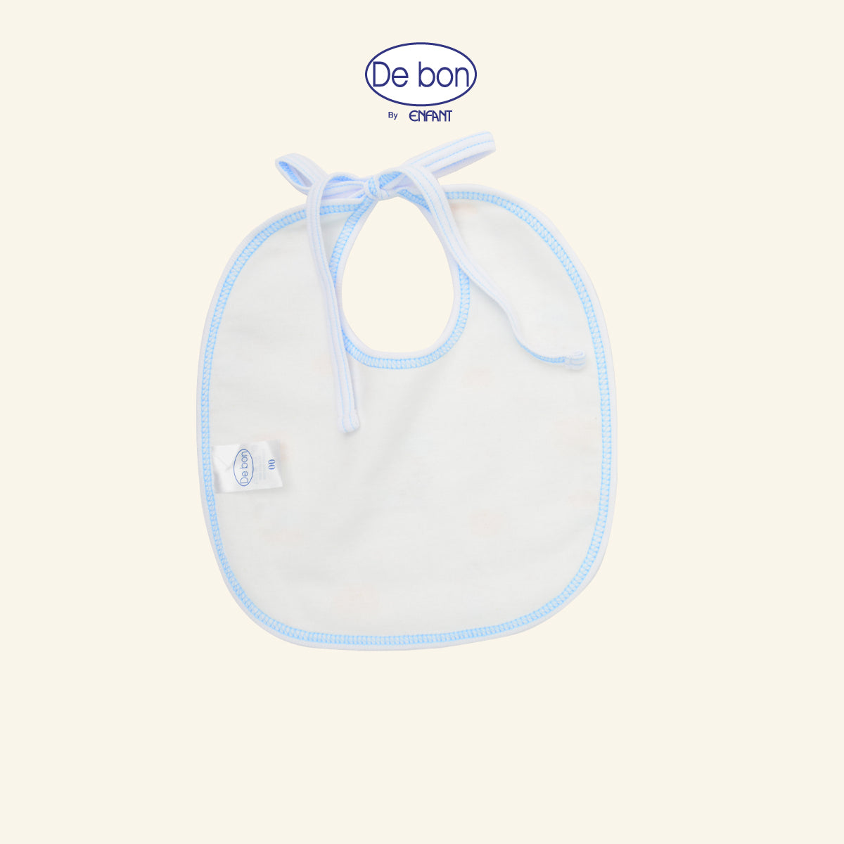 DE BON  BY ENFANT ผ้ากันเปื้อน ลายวัวน้อย ฟ้า-ชมพู EI5AY0