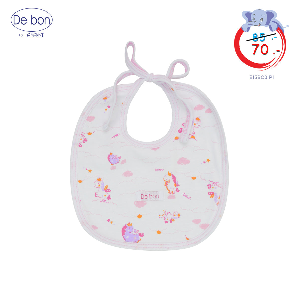 DE BON  ผ้ากันเปื้อนเด็ก แรกเกิด-3เดือน ยูนิคอร์น EI5BC0