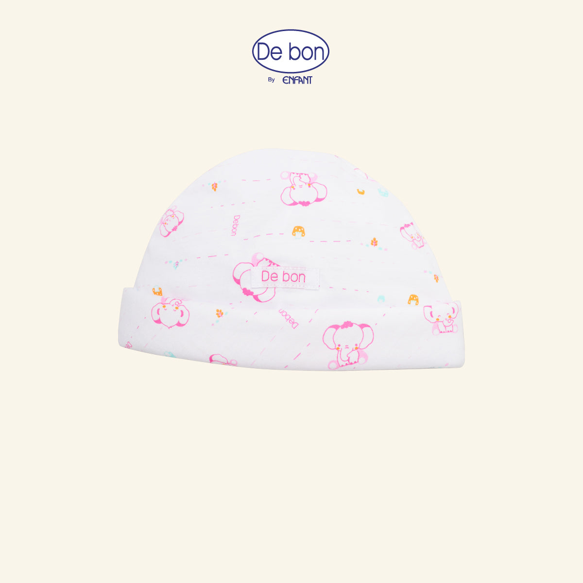 DE BON หมวก เด็กเล็ก แรกเกิด-3เดือน ช้างน้อย 2สี EI7AZ6