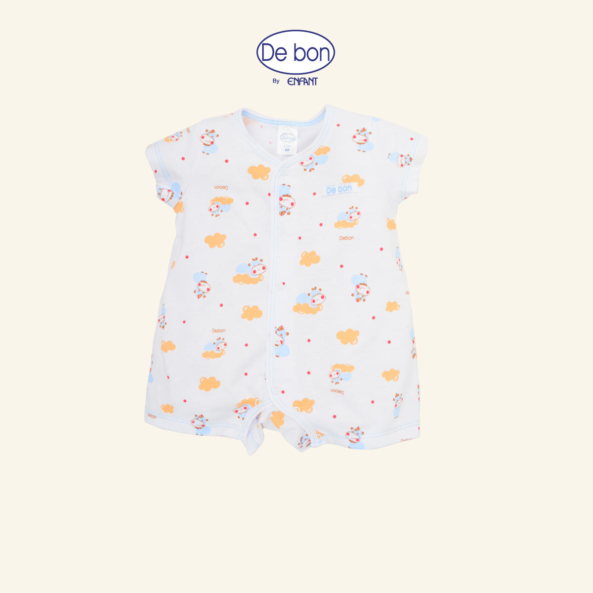 DE BON BY ENFANT บอดี้สูทเด็กอ่อนแขนสั้น (ลายการ์ตูน) EI8AY0