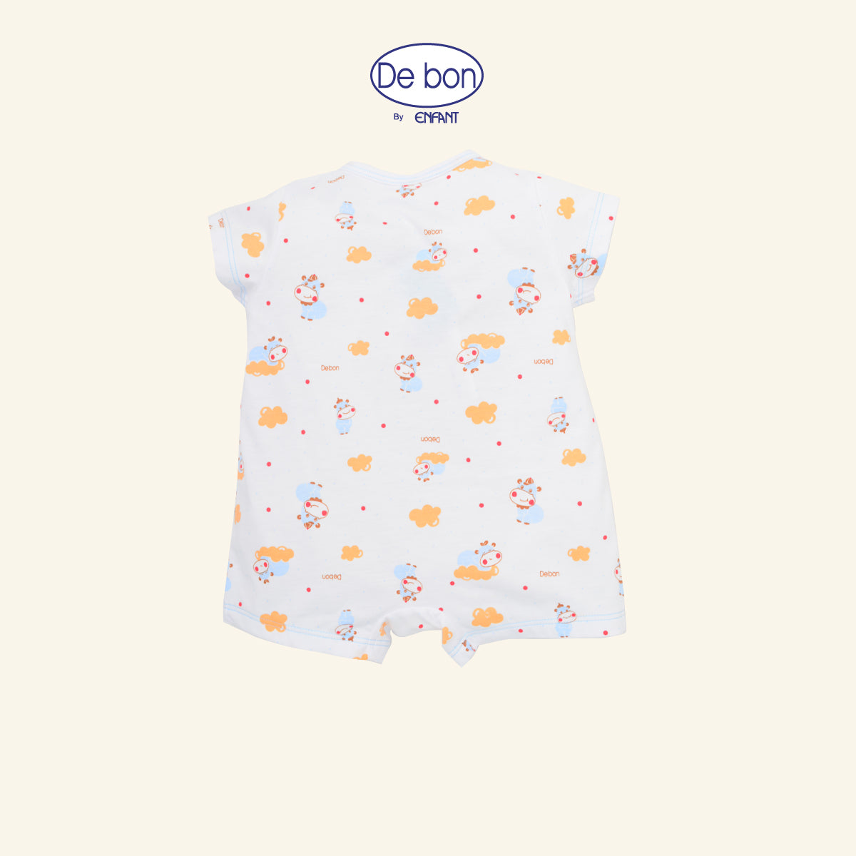 DE BON BY ENFANT บอดี้สูทเด็กอ่อนแขนสั้น (ลายการ์ตูน) EI8AY0