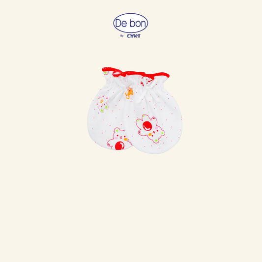 DE BON ถุงมือ-ถุงเท้า ฟรีไซซ์ ลายหมีขาว 2สี (ขายแยกชิ้น) รุ่นEI9AW0-EI9AW1