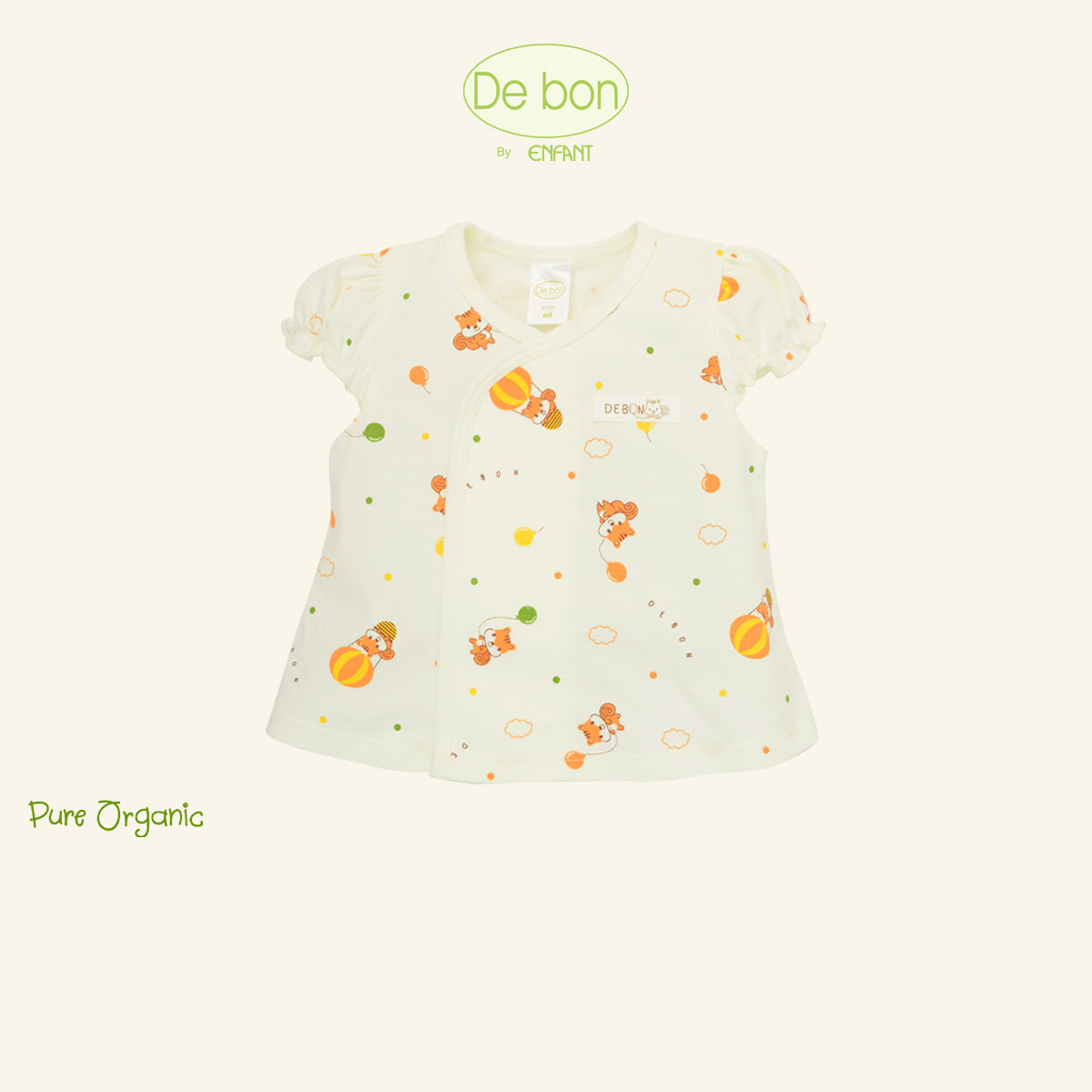 De Bon By Enfant ชุดเซ็ตเสื้อแขนสั้น+กางเกงขาสั้น ลายกระรอกบอลลูน แรกเกิด - 6 เดือน EJ1C72