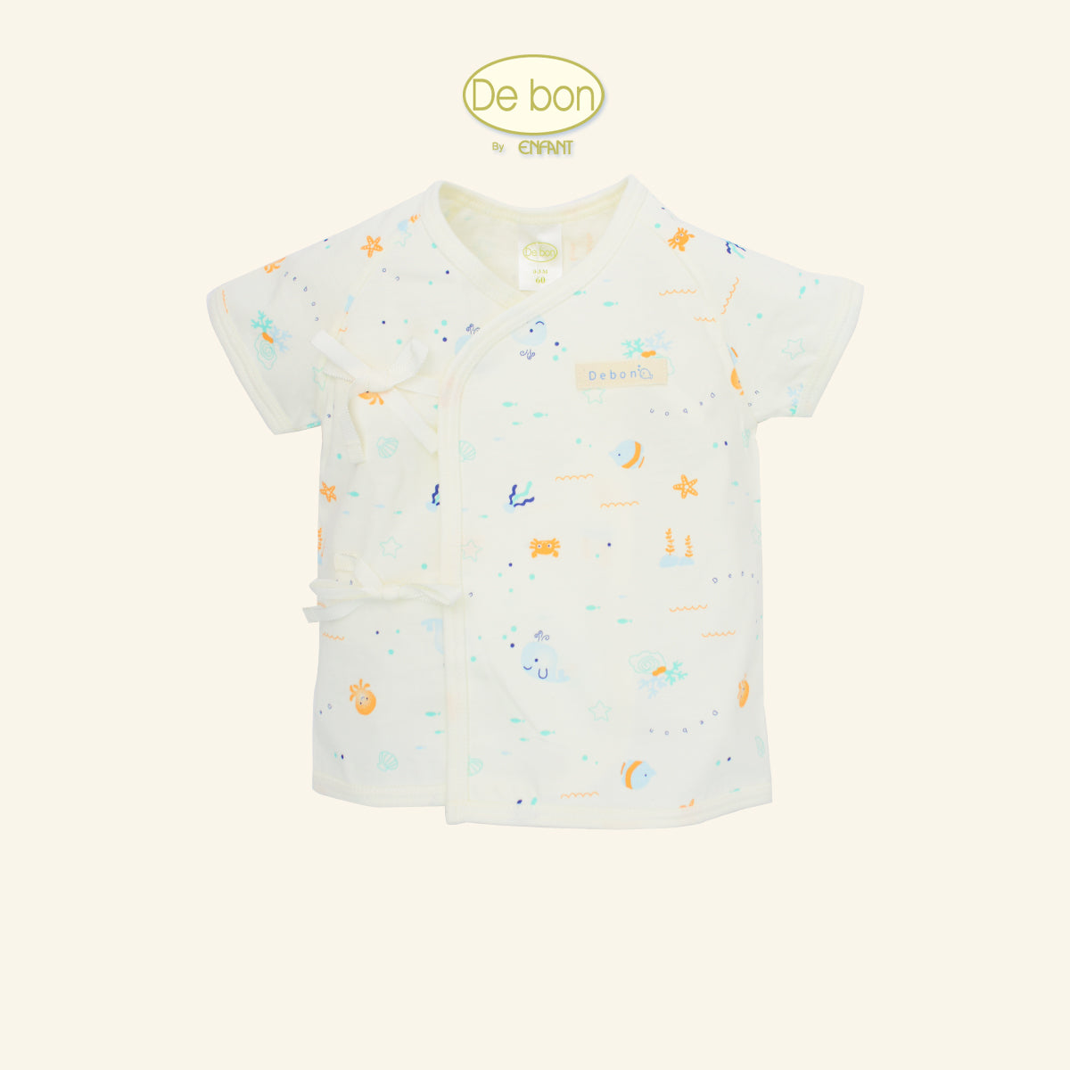 DE BON ขายแยกชิ้น เสื้อแขนสั้นแบบกระดุมผ่านหน้า แขนสั้นแบบป้ายเชือกผูก กางเกงขาสั้น EJ2C64 2C65 3C66