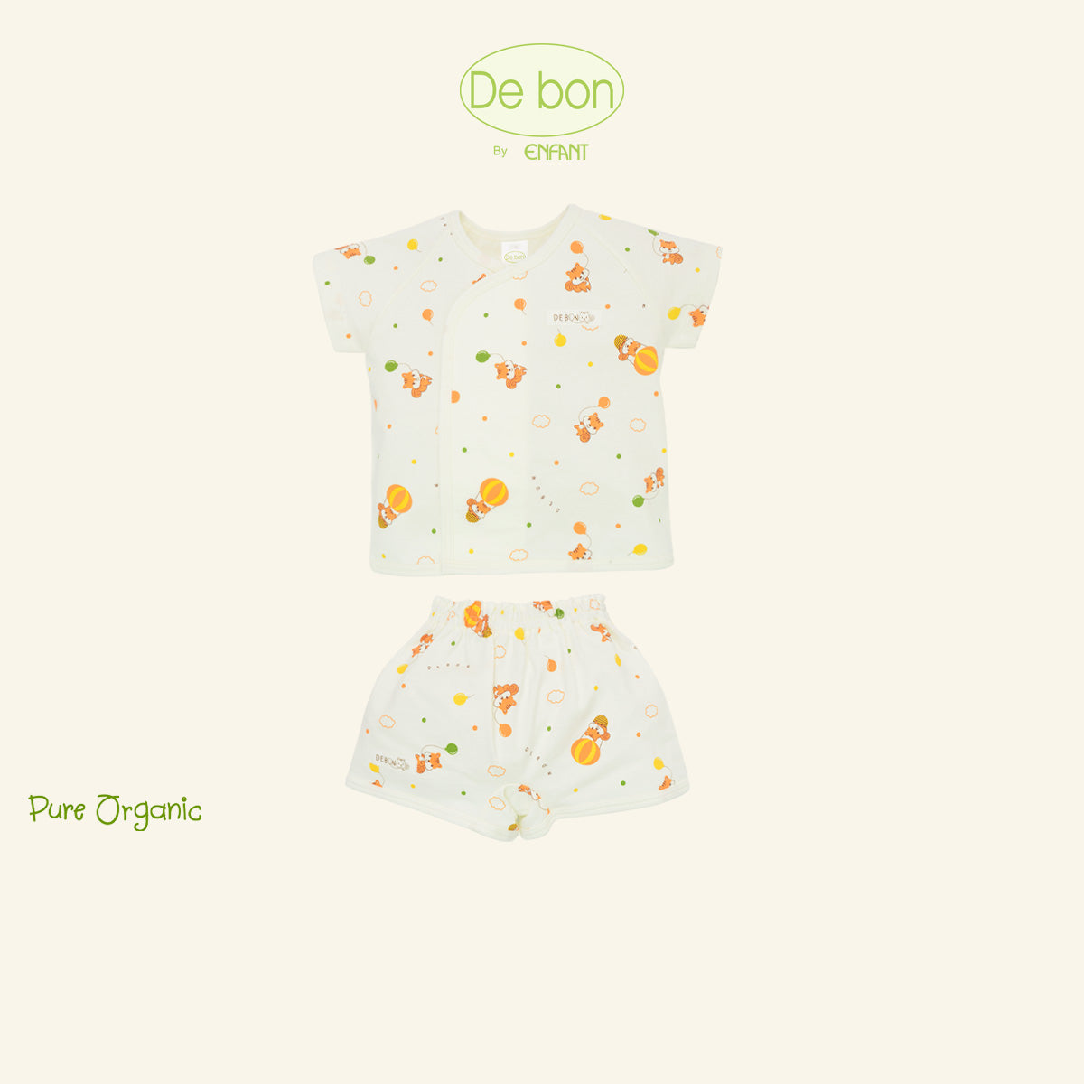 De Bon By Enfant เสื้อแขนสั้น+กางเกงขาสั้น ขายแยกชิ้น ลายกระรอกบอลลูน แรกเกิด - 2ปี EJ2C74+EJ2C75+EJ3C76