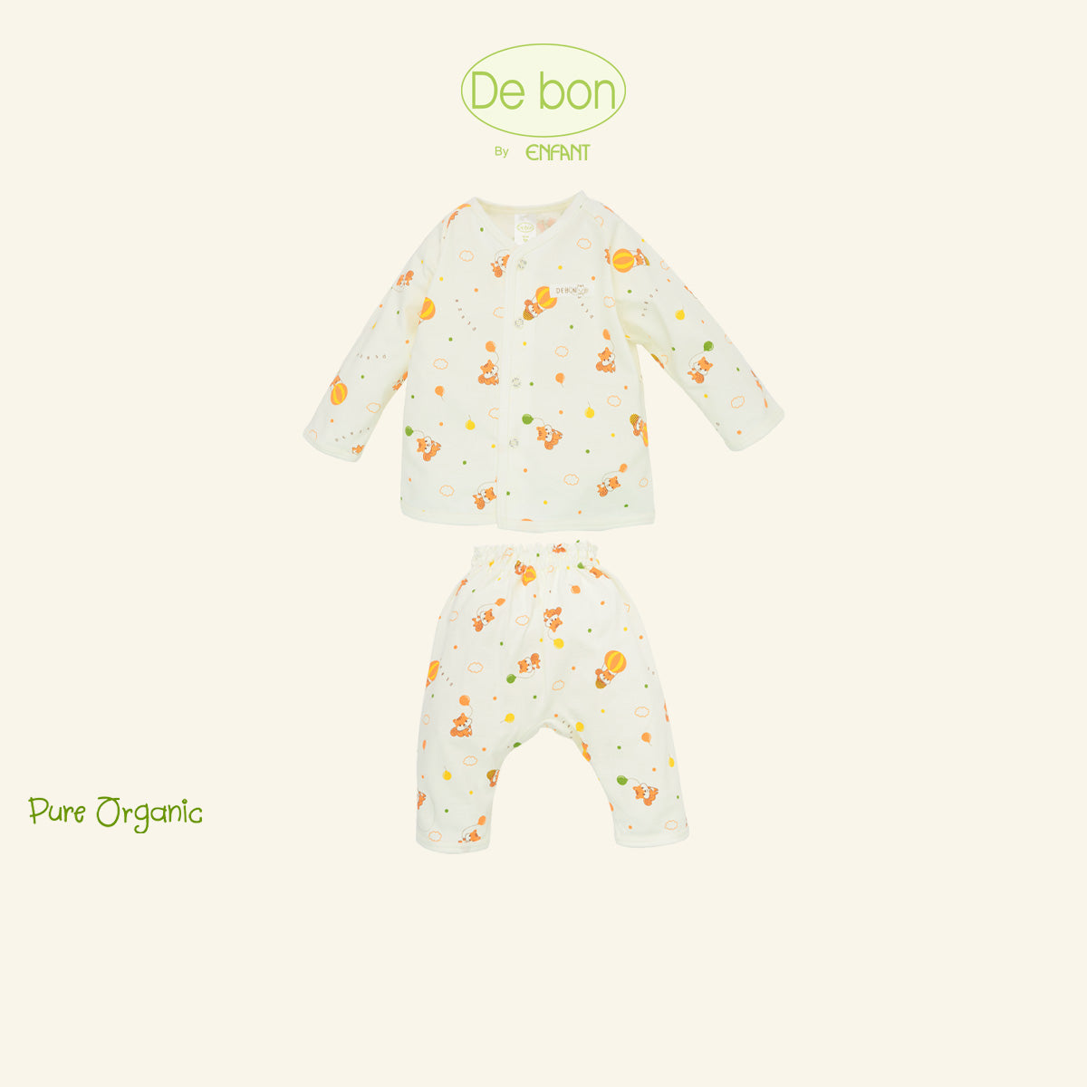 De Bon By Enfant เสื้อแขนยาว+กางเกงขายาว ขายแยกชิ้น ลายกระรอกบอลลูน แรกเกิด - 2ปี EJ2C76+EJ2C77+EJ4C75