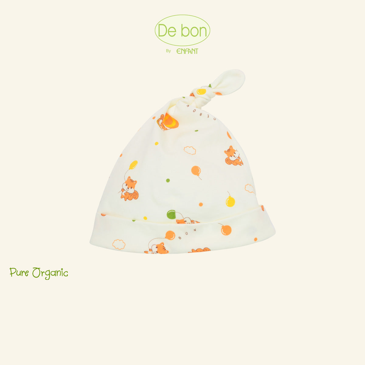 De Bon By Enfant หมวกเด็กอ่อน ลายกระรอกบอลลูน แรกเกิด-3เดือน EJ7C76