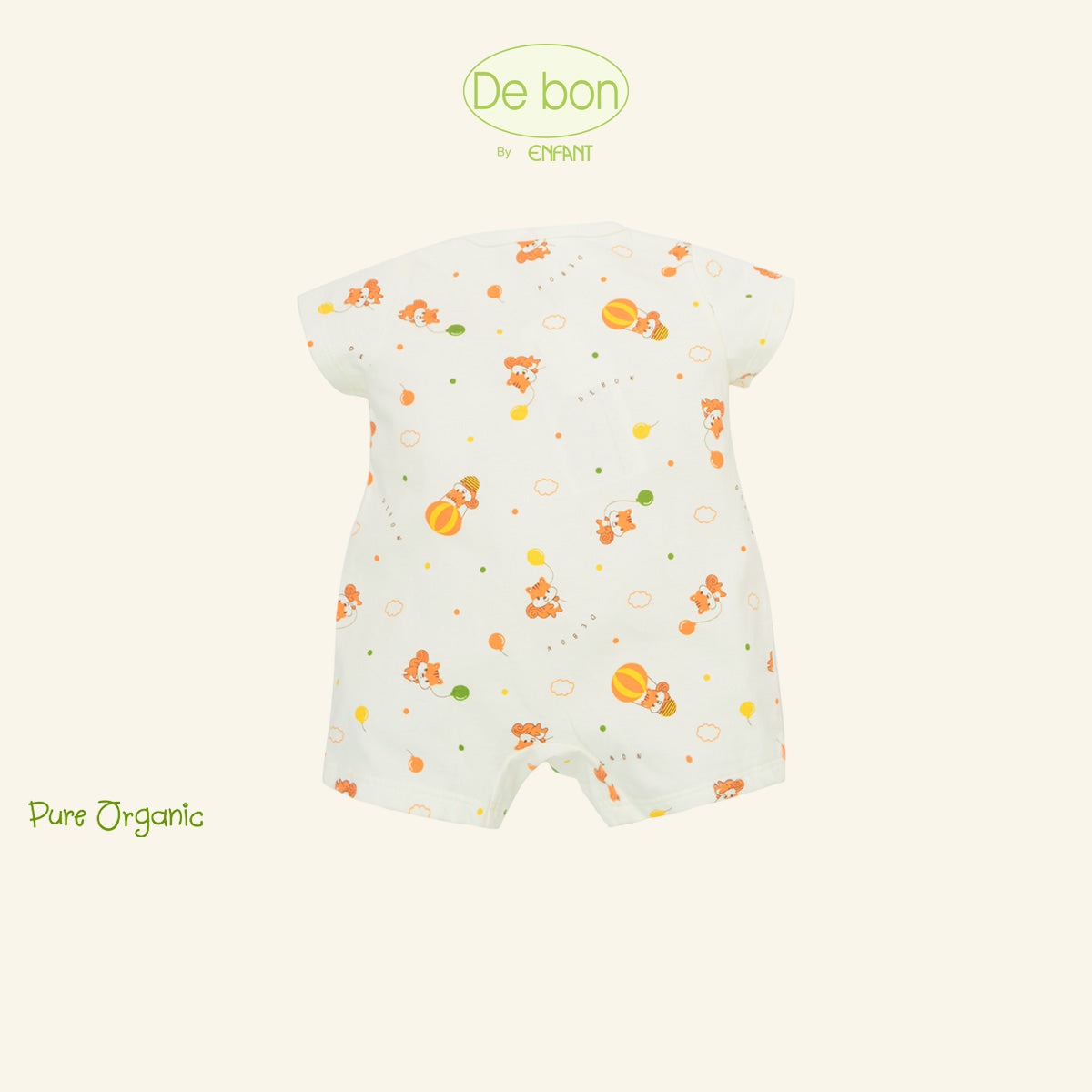 De Bon By Enfant ชุดบอดี้สูทแขนสั้นขาสั้น ลายกระรอกบอลลูน แรกเกิด - 6เดือน EJ8C70