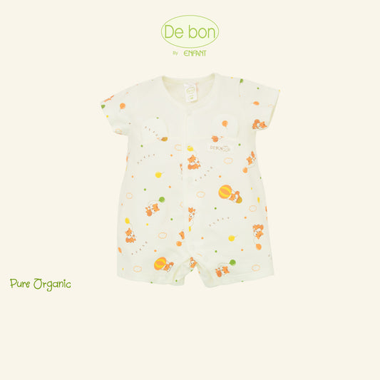 De Bon By Enfant ชุดบอดี้สูทแขนสั้นขาสั้น ลายกระรอกบอลลูน แรกเกิด - 6เดือน EJ8C70
