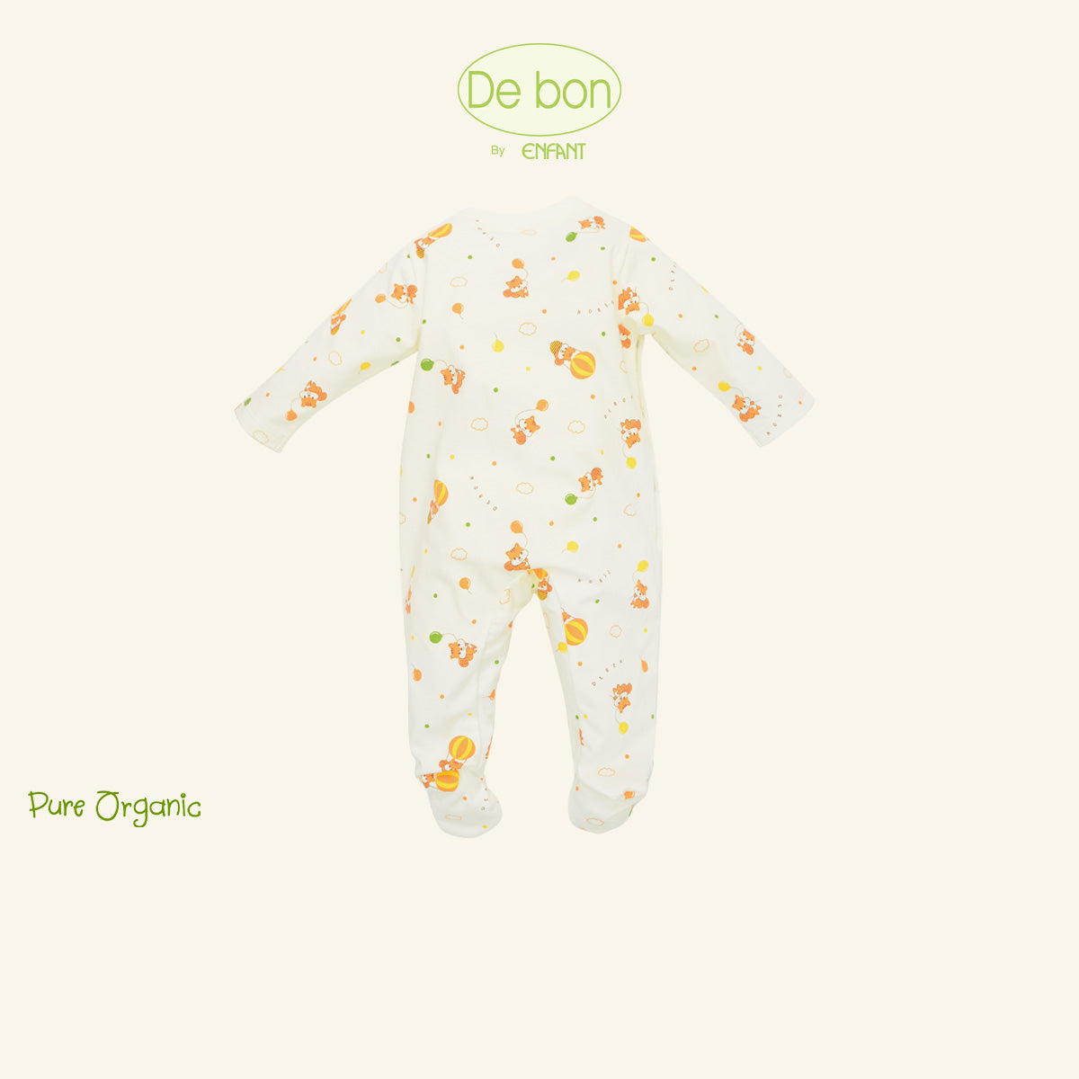 De Bon By Enfant ชุดบอดี้สูทแขนยาวขายาว ลายกระรอกบอลลูน แรกเกิด - 6เดือน EJ8C72