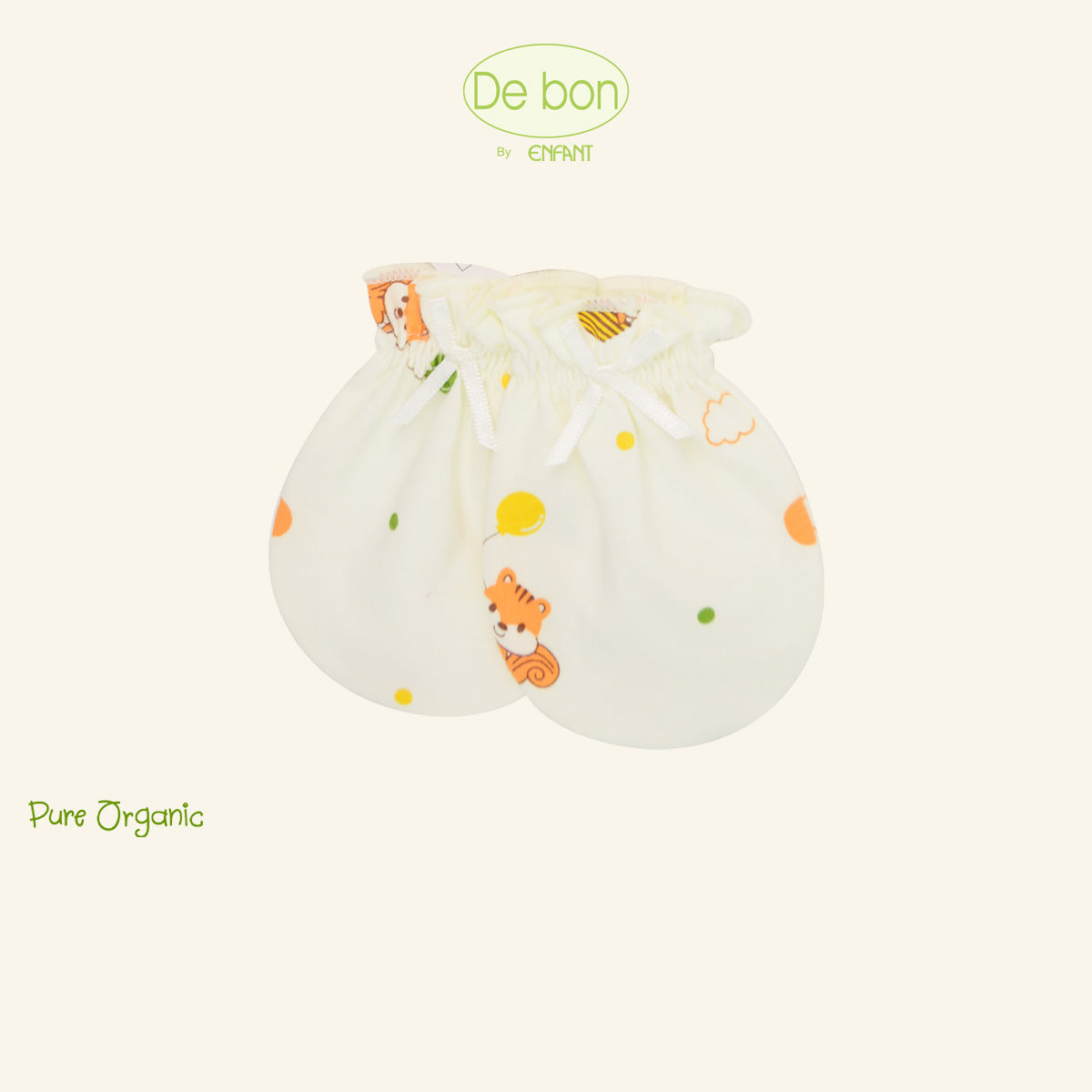 De Bon By Enfant ถุงมือ+ถุงเท้าเด็กอ่อน ลายกระรอกบอลลูน แรกเกิด-3เดือน EJ9C70+EJ9C71