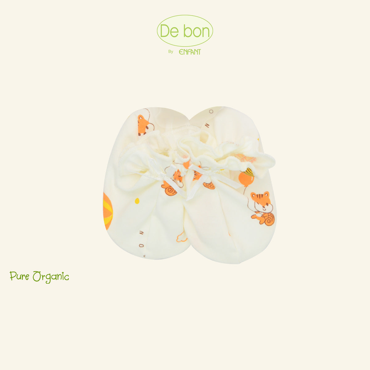 De Bon By Enfant ถุงมือ+ถุงเท้าเด็กอ่อน ลายกระรอกบอลลูน แรกเกิด-3เดือน EJ9C70+EJ9C71