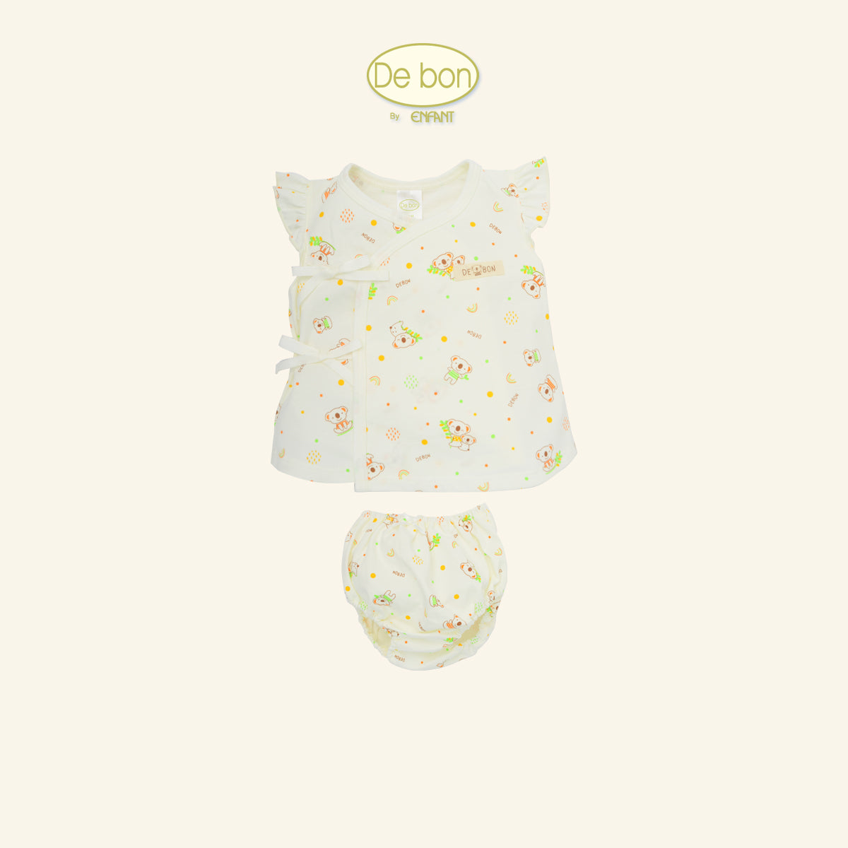 DE BON ชุดเซ็ตเด็กผู้หญิงลายน้องโคอาล่า สำหรับ แรกเกิด - 6 เดือน ผ้ายืด Cotton organic EJ1C52