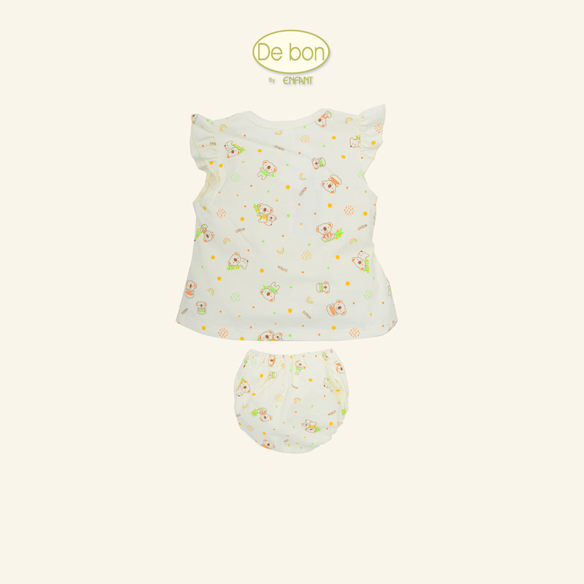 DE BON ชุดเซ็ตเด็กผู้หญิงลายน้องโคอาล่า สำหรับ แรกเกิด - 6 เดือน ผ้ายืด Cotton organic EJ1C52