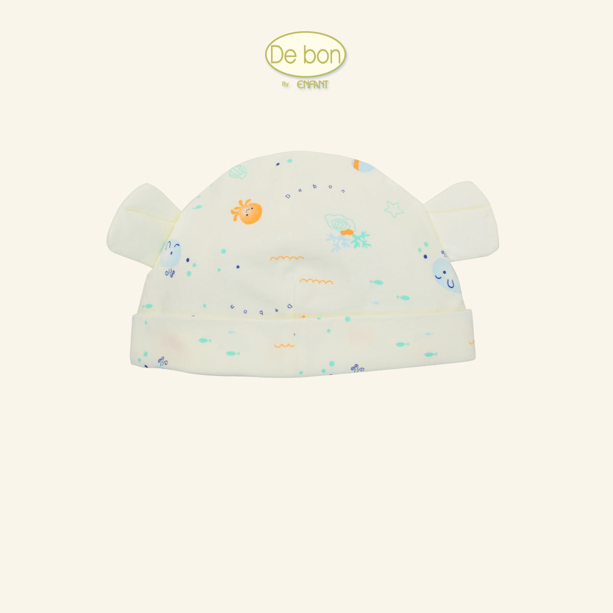 DEBON หมวกเด็กอ่อน เด็กแรกเกิด - 3 เดือน ผ้าCotton organic EJ7C66