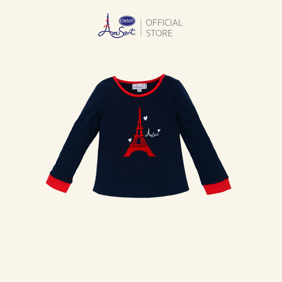 Amusant By Enfant เสื้อยืดแขนยาวเด็กหญิง สำหรับ 2 ขวบ- 14 ขวบ EK2H81