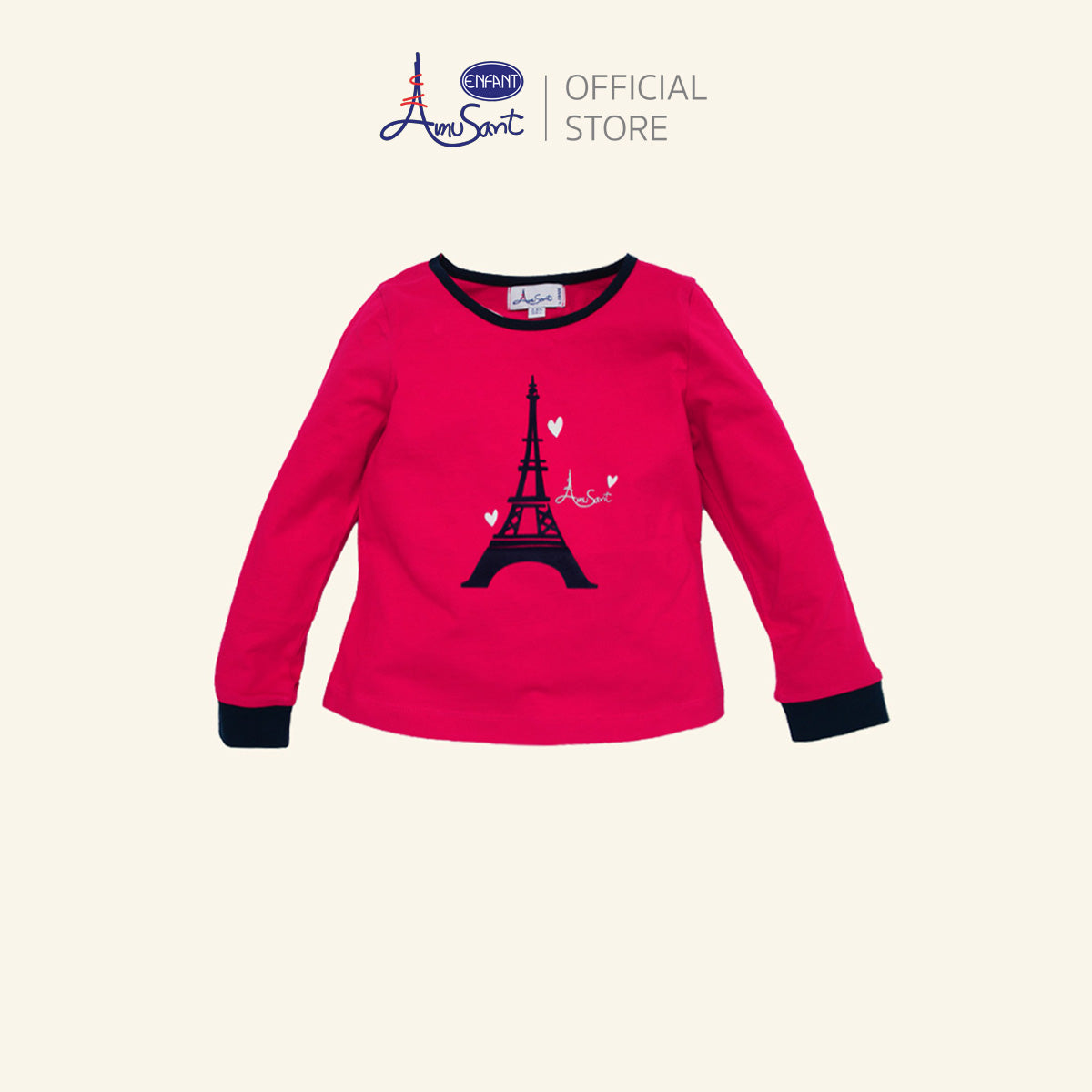 Amusant By Enfant เสื้อยืดแขนยาวเด็กหญิง สำหรับ 2 ขวบ- 14 ขวบ EK2H81