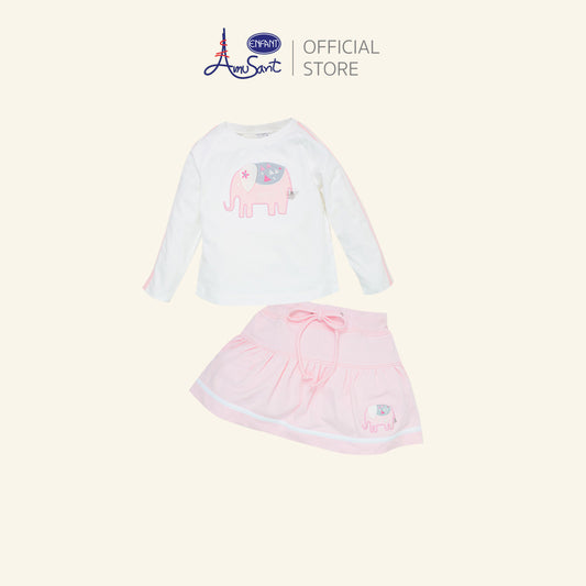 Amusant By Enfant เสื้อแขนยาว และกระโปรงผ้าเฟรนเทอรี่ (ขายแยกชิ้น)สำหรับ 2 -14 ปี EK2H82,EK6H81