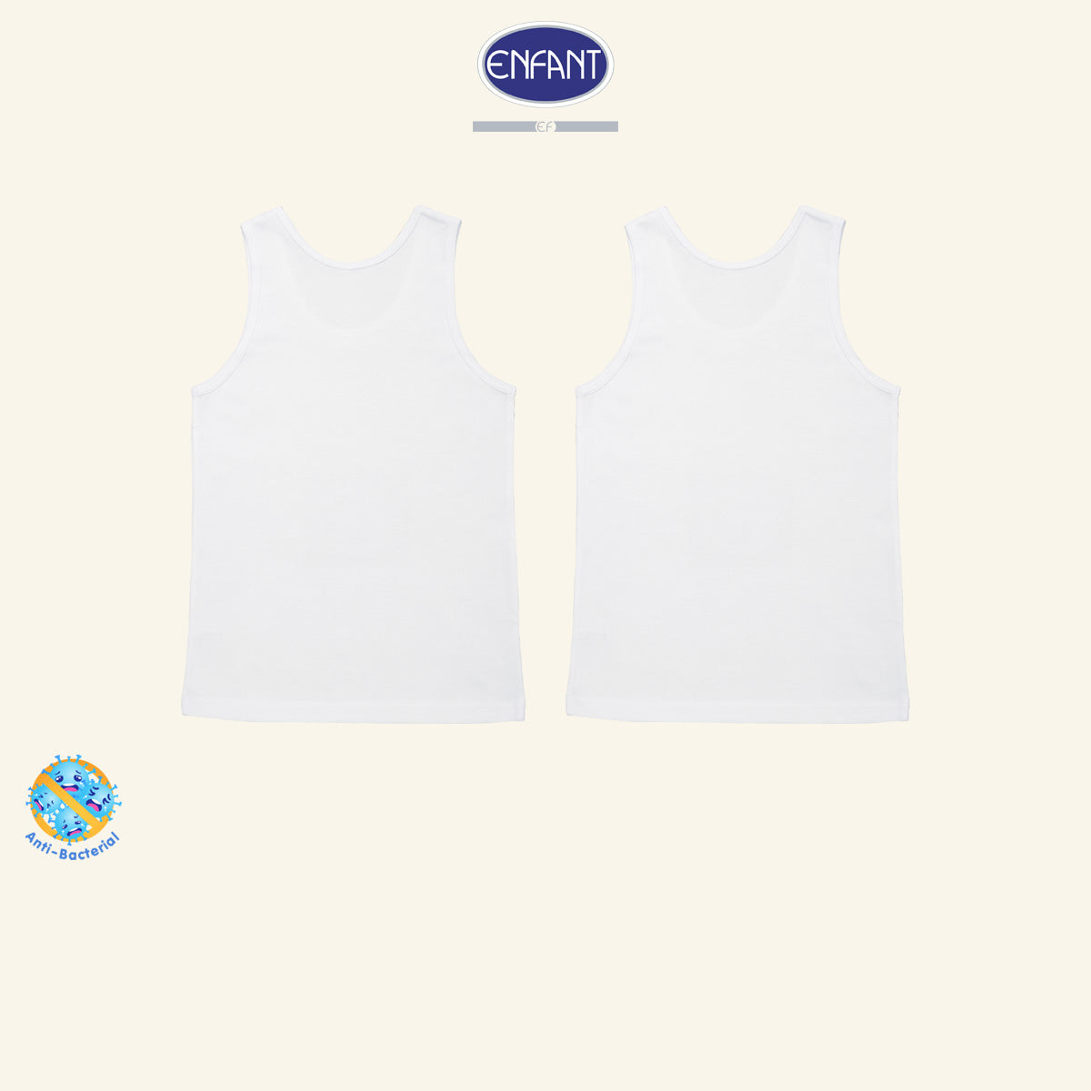 Enfant เสื้อกล้ามเด็กชายและเด็กหญิง 1 แพ็ค 2 ตัว ลายม้า-เสือ 10-16 ปี EL2A35