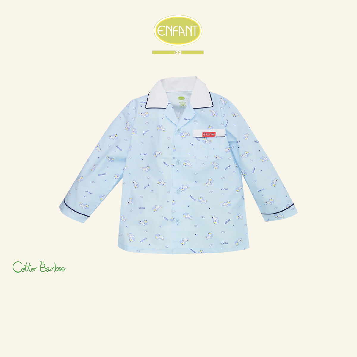 Enfant Green ชุดนอนเด็กชาย แขนยาว+ขายาว ลายยูนิคอร์น 2-6 ปี EN1I44