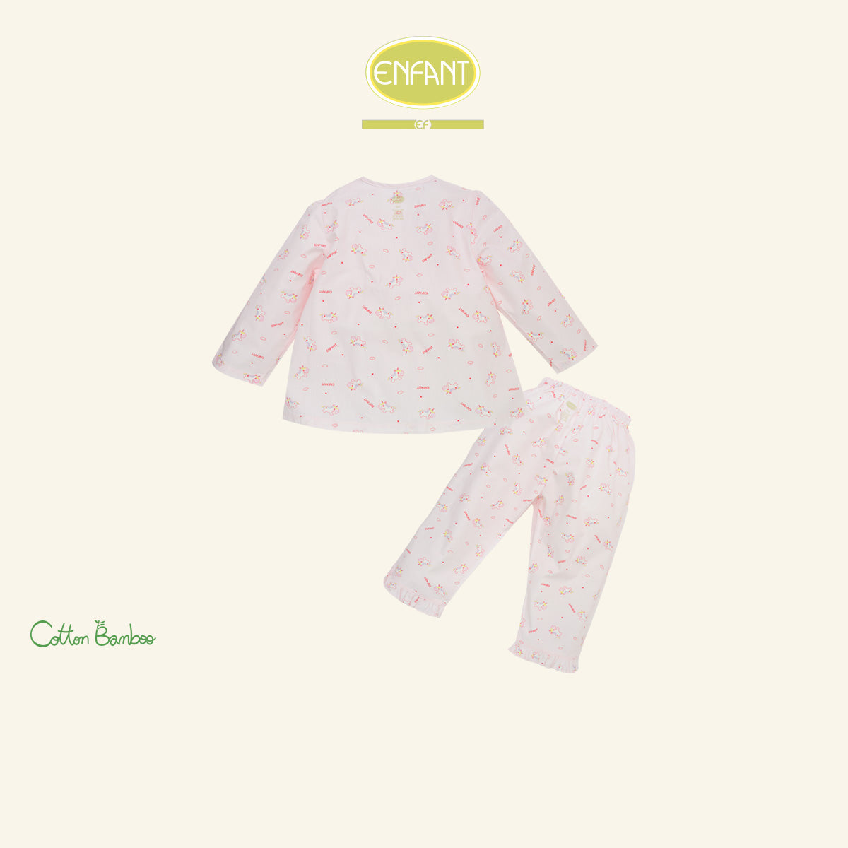 Enfant  ชุดนอนเด็กหญิง  แขนยาว+ขายาว ลายยูนิคอร์น 2-10 ปี EN1I49