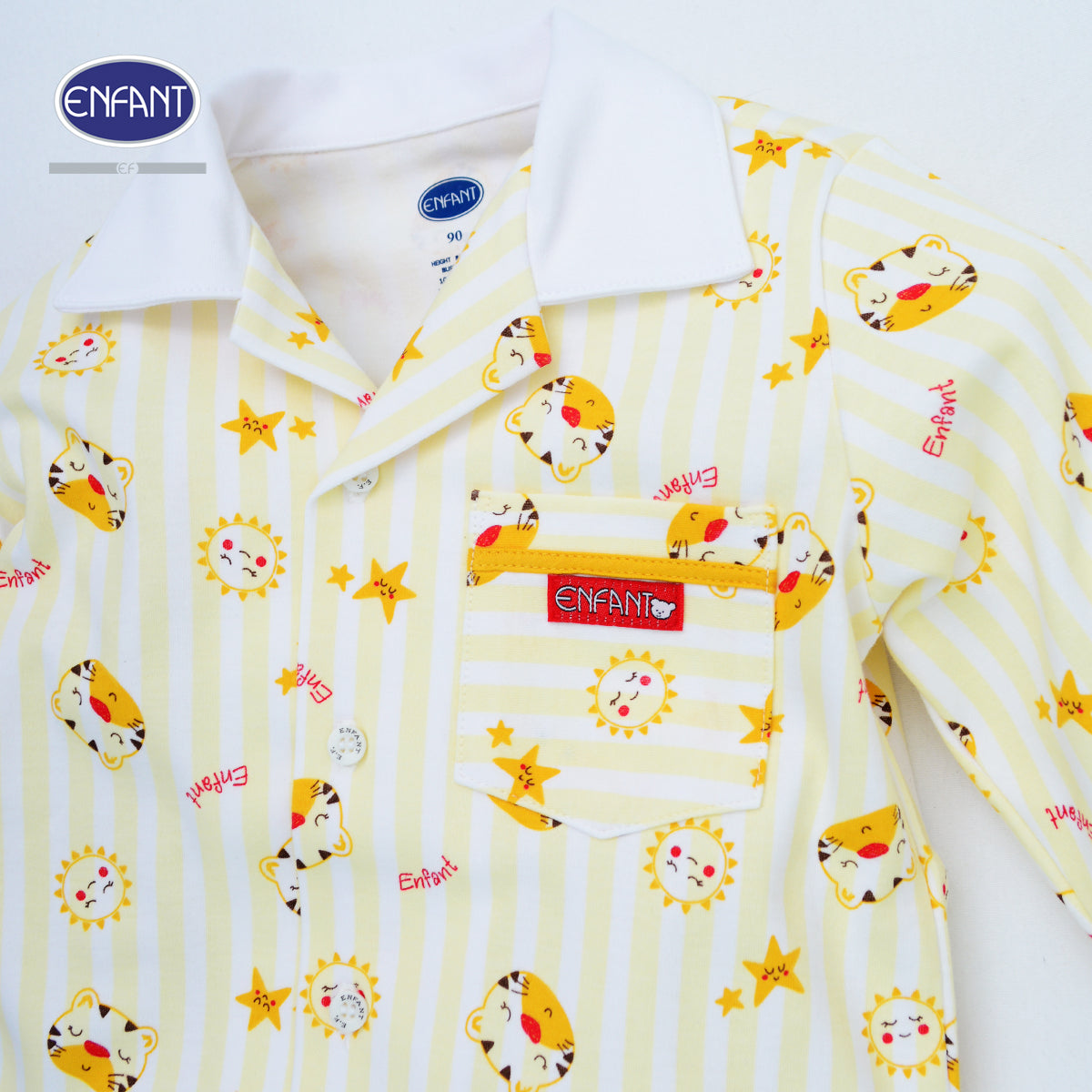 ENFANT – ชุดนอนเด็กแขนยาว ขายาว (ลายเสือ-ดวงอาทิตย์) EN1I52