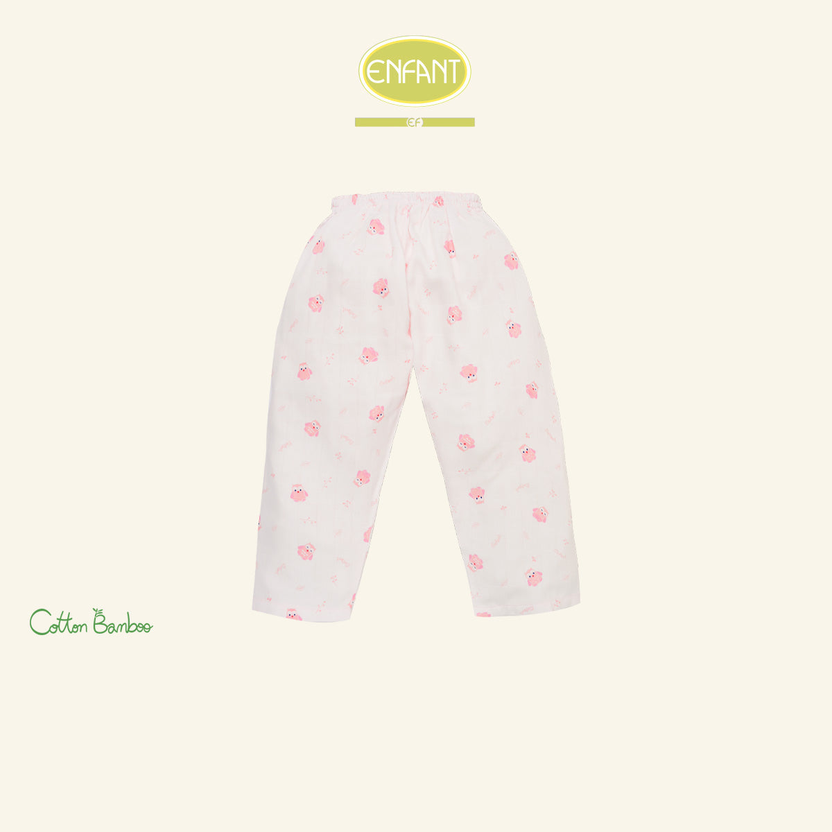 Enfant ชุดนอนเด็กหญิง ผ้าสาลู แขนยาว+ขายาว ลายนกฮูก 1-6 ปี EN1I58