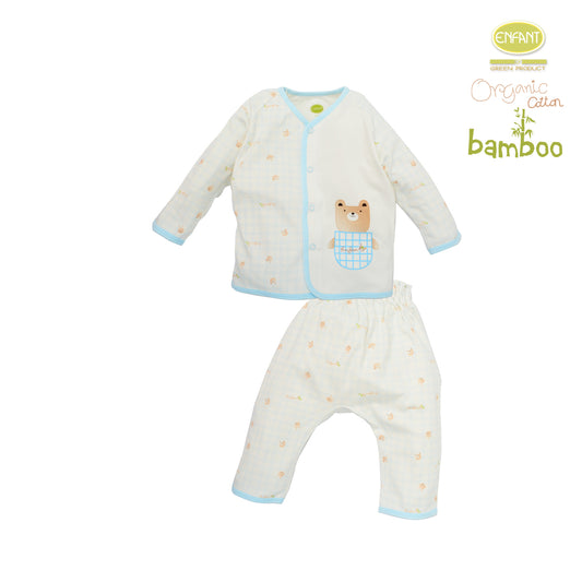 Enfant green Organic cotton bambuเสื้อแขนยาว+กางเกง ER1R76