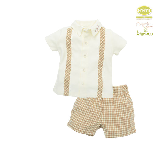 Enfant Green ชุดลายสก็อตเด็กชาย3เดือน-2ขวบ ER1R81